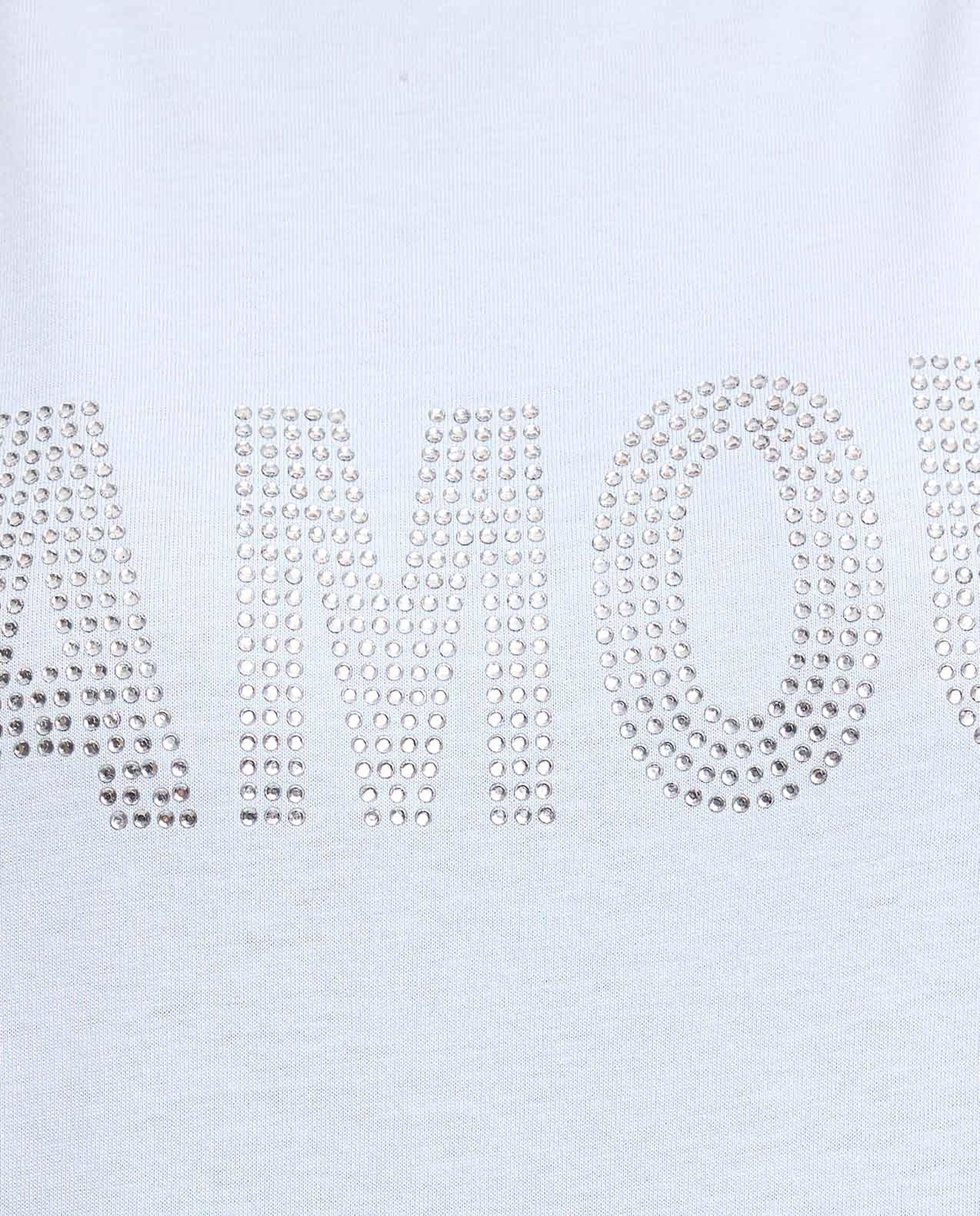 Studded T-Shirt with Crew Neck and Short Sleeves