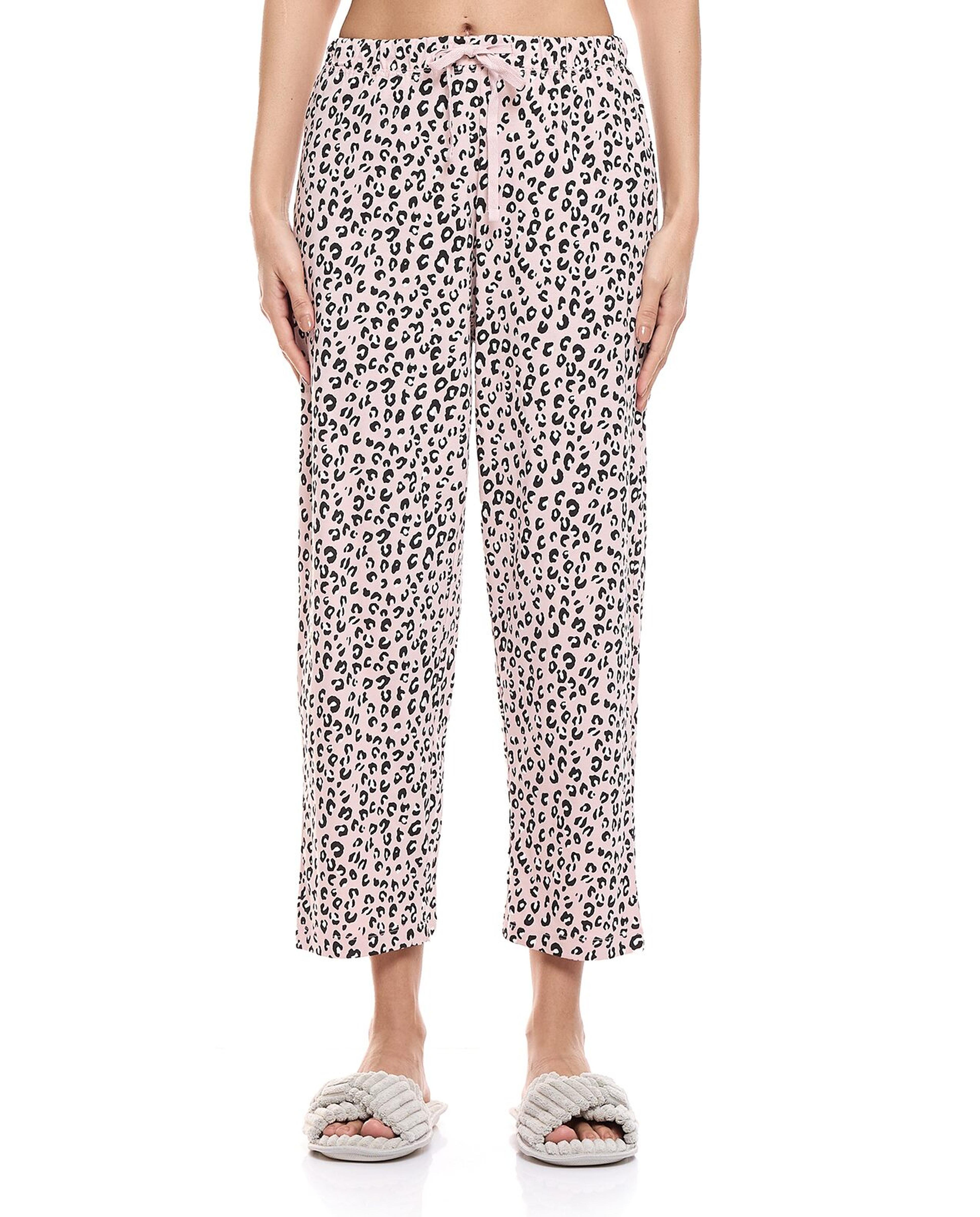 Animal Printed Short Sleeves Pajama Set