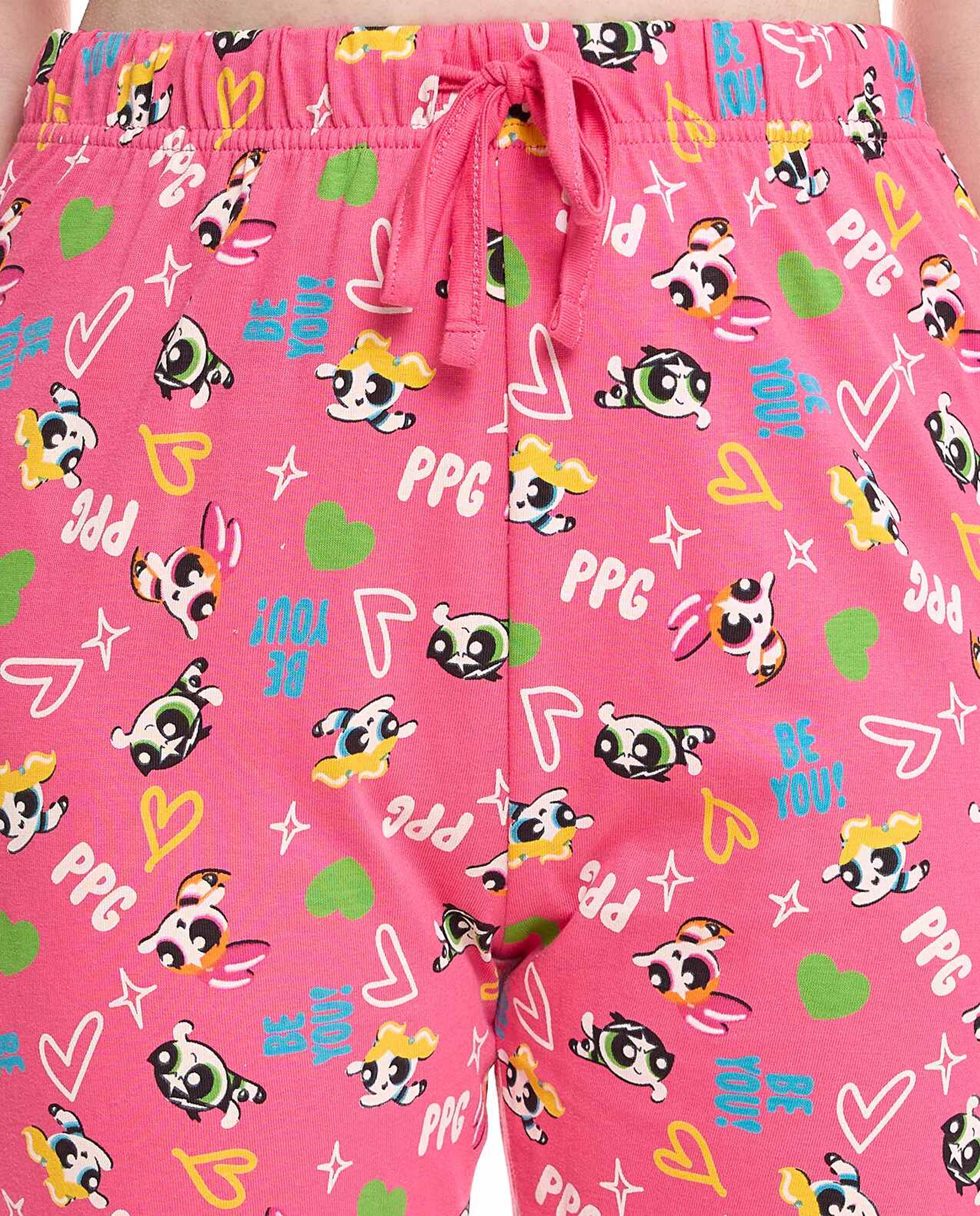 Powerpuff Girls Printed Short Sleeves Pajama Set