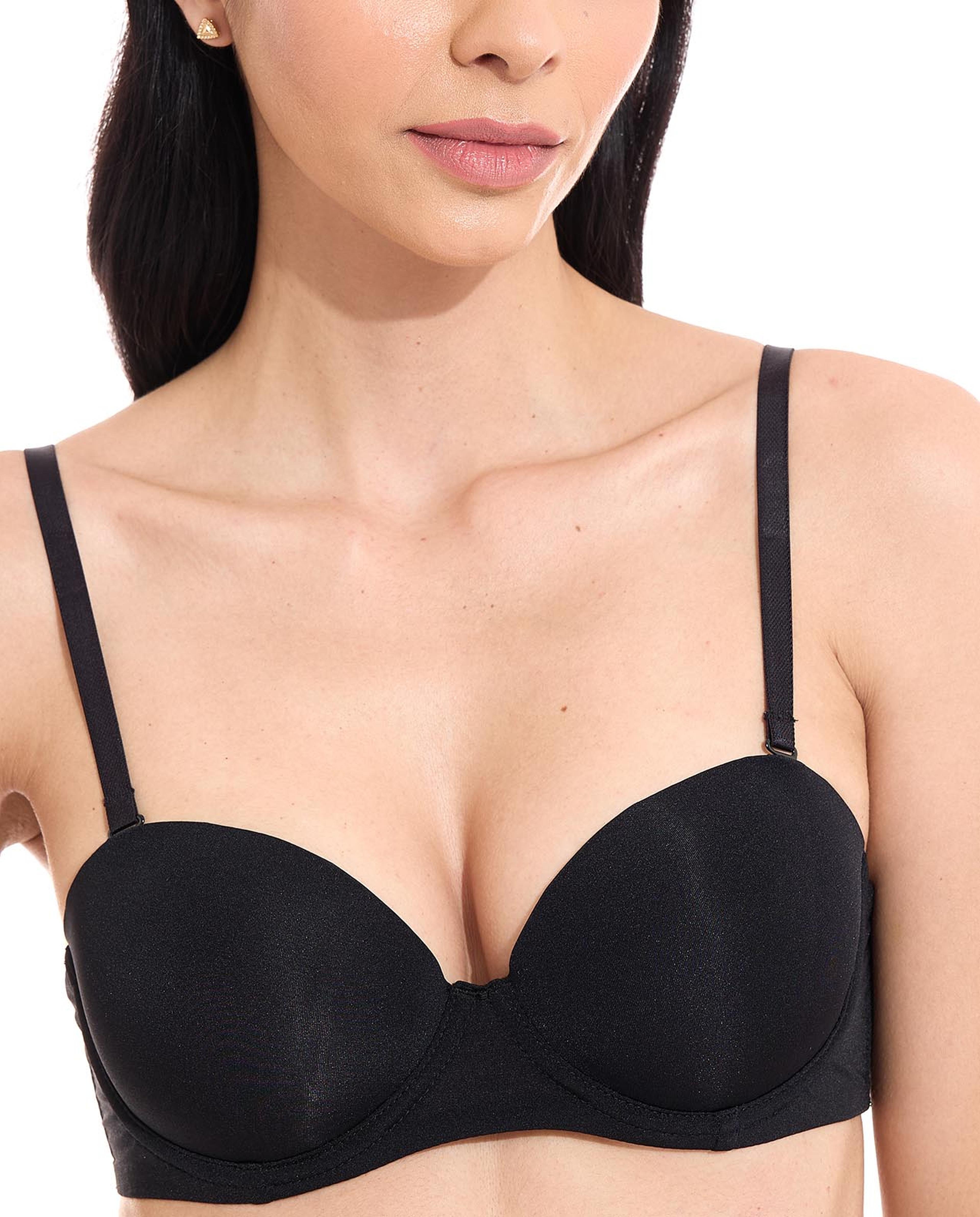Pack of 2 Push Up Bras with Detachable Straps