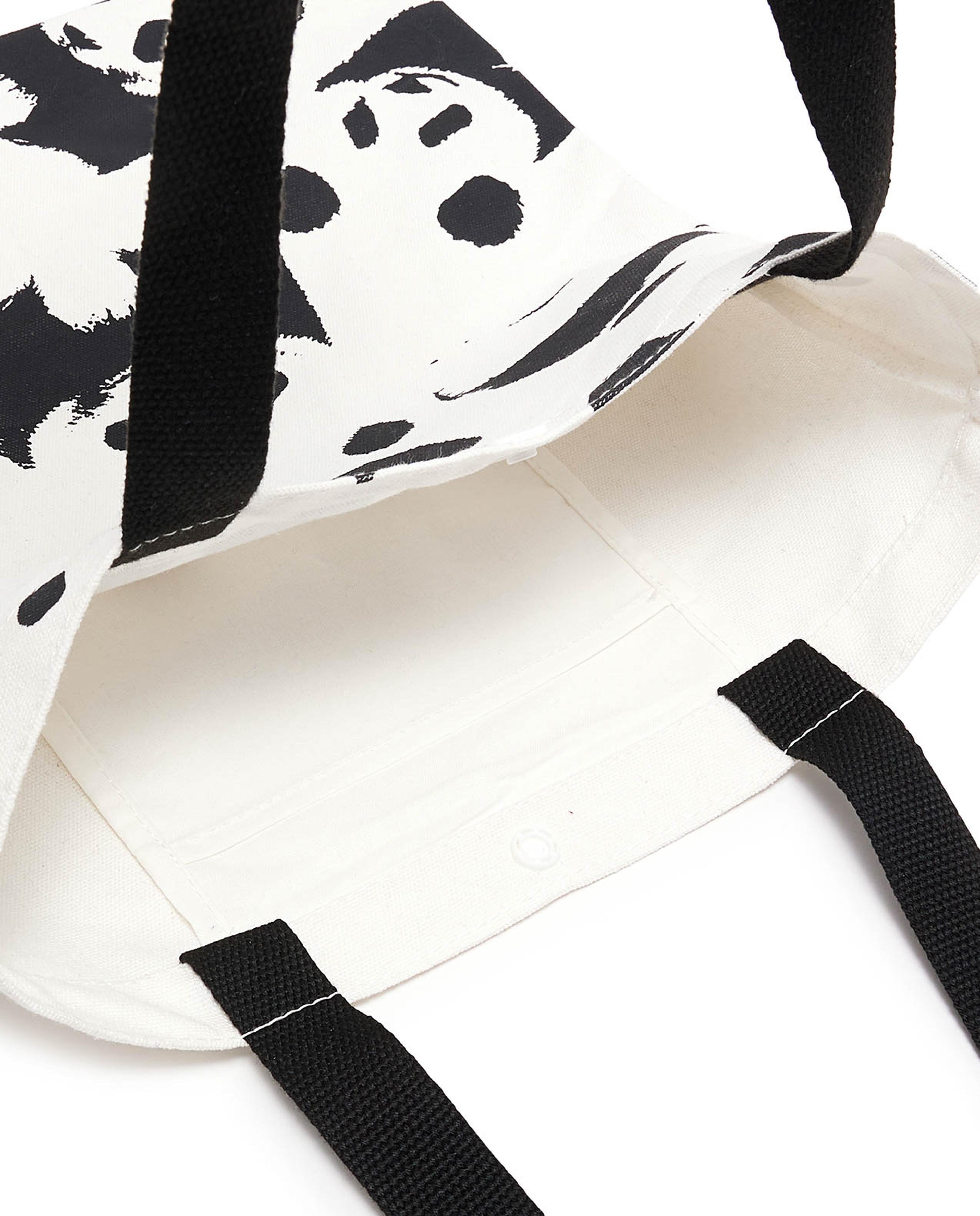 Panda Printed Canvas Shoulder Bag