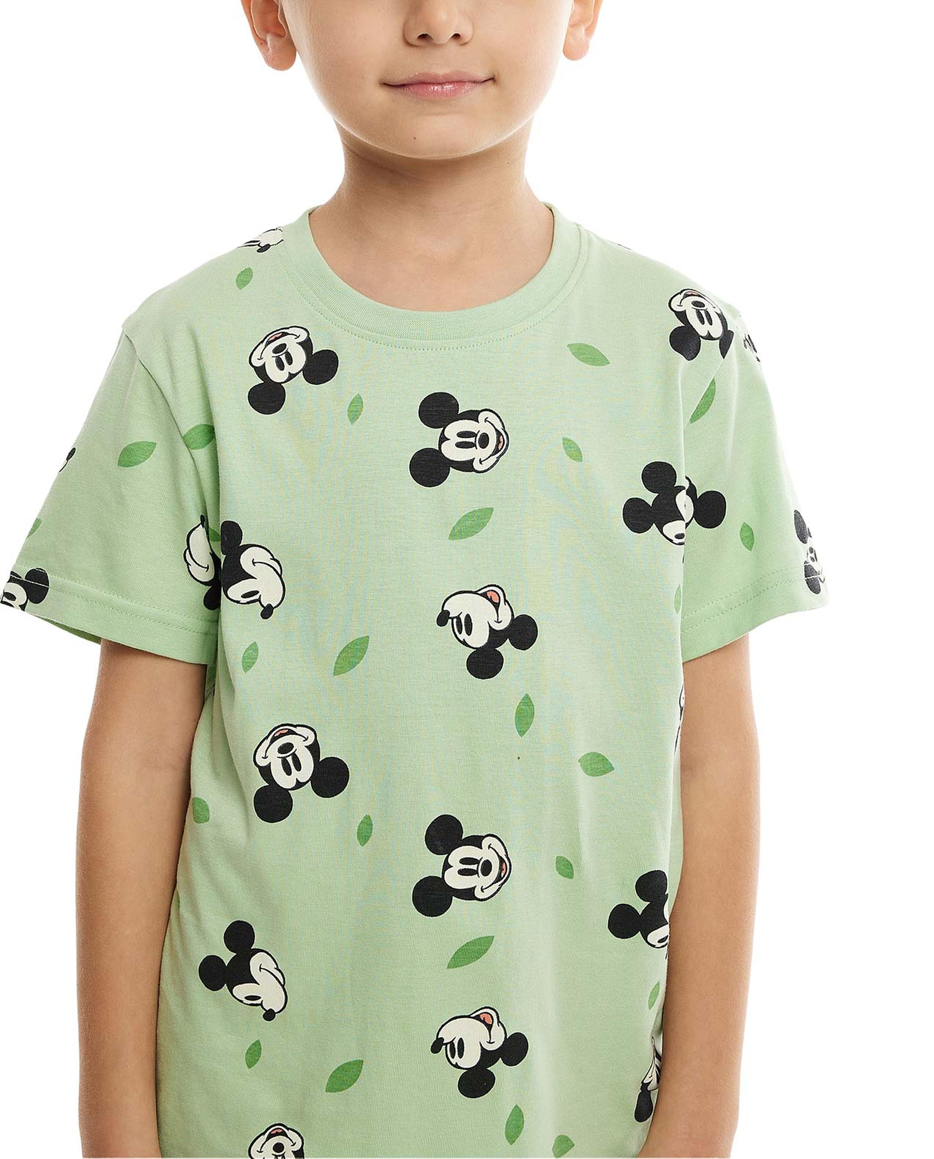 Mickey Mouse Printed Short Sleeves Pajama Set
