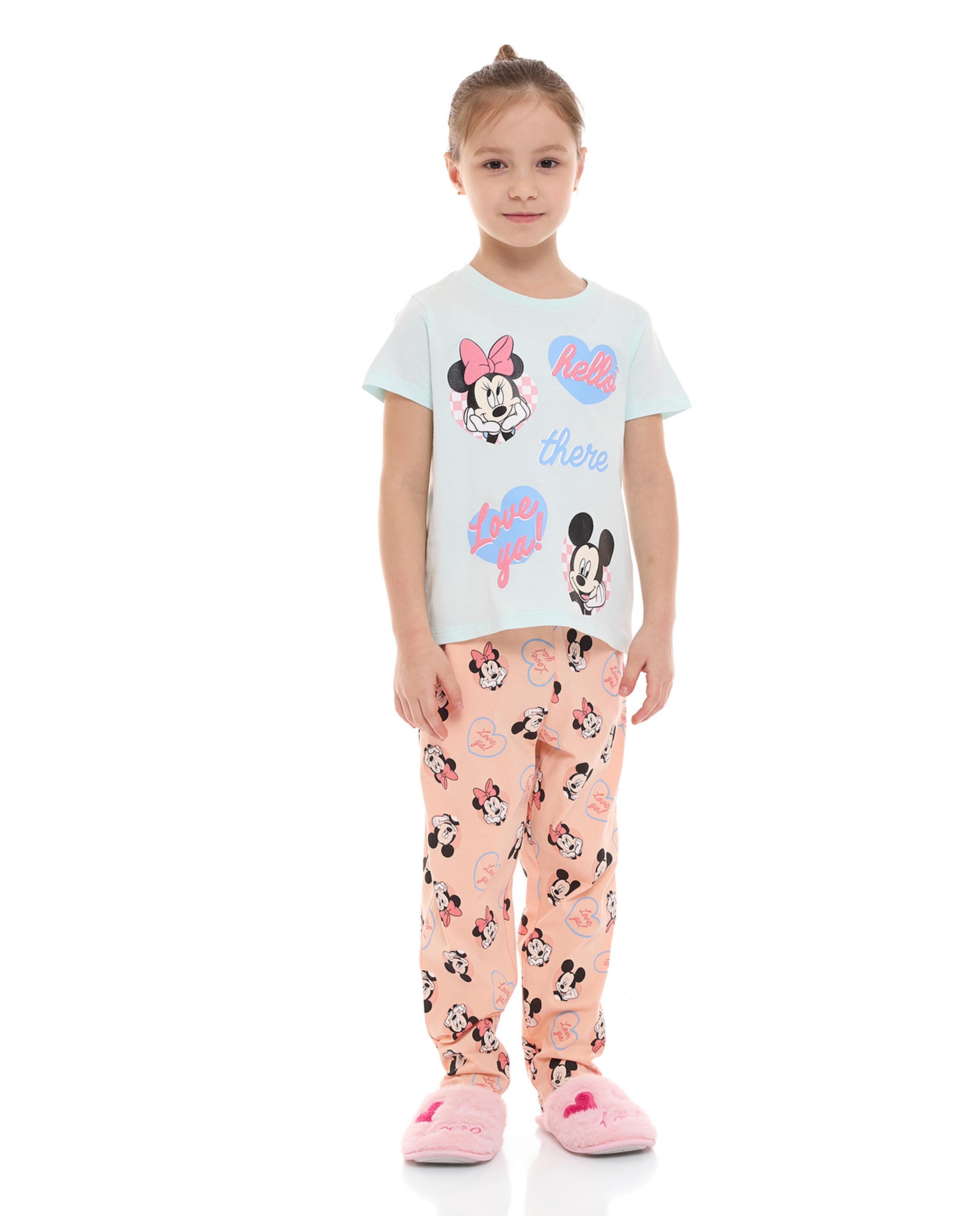 Minnie Mouse Printed Short Sleeves Pajama Set