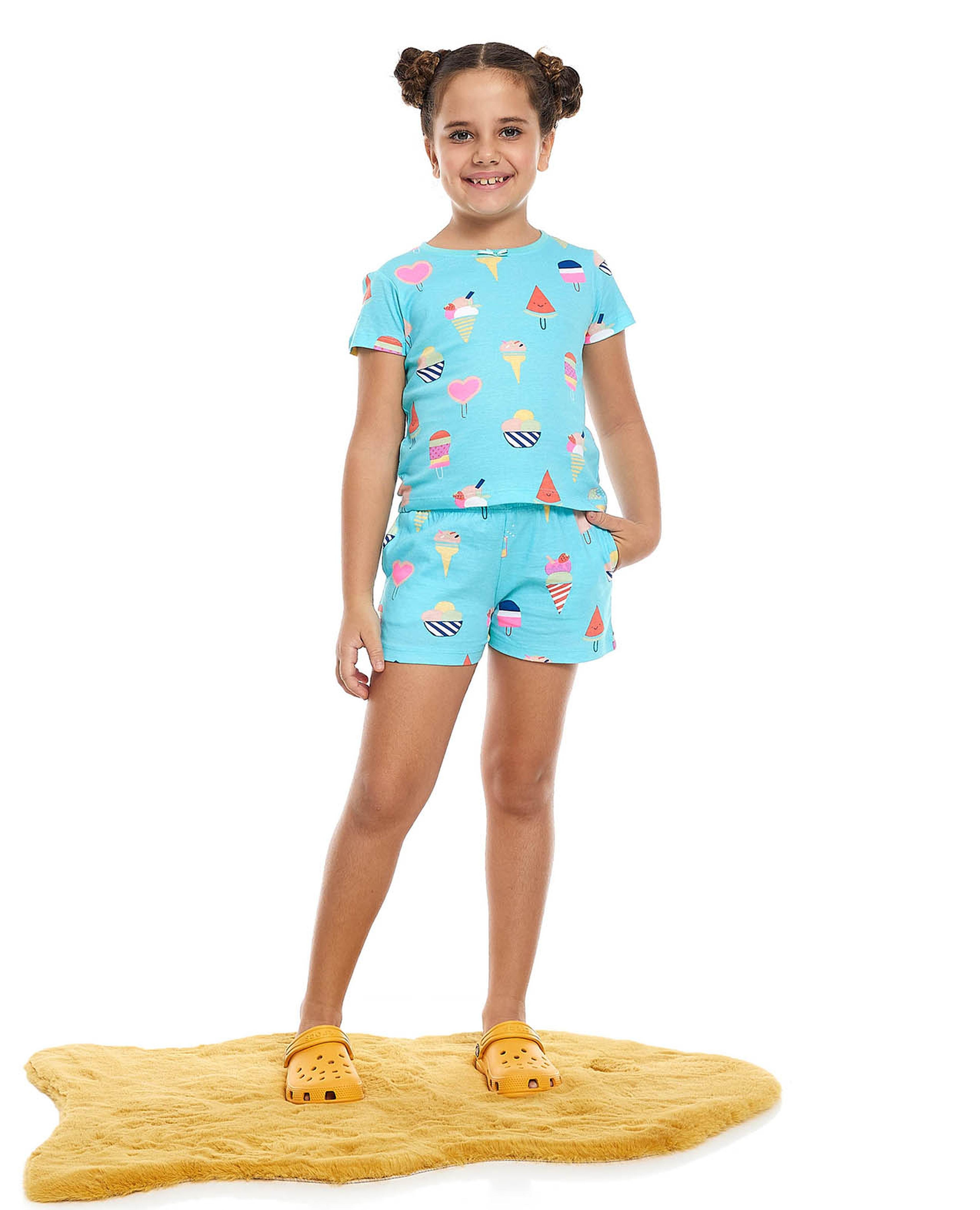 Printed Shorty Pyjama Set