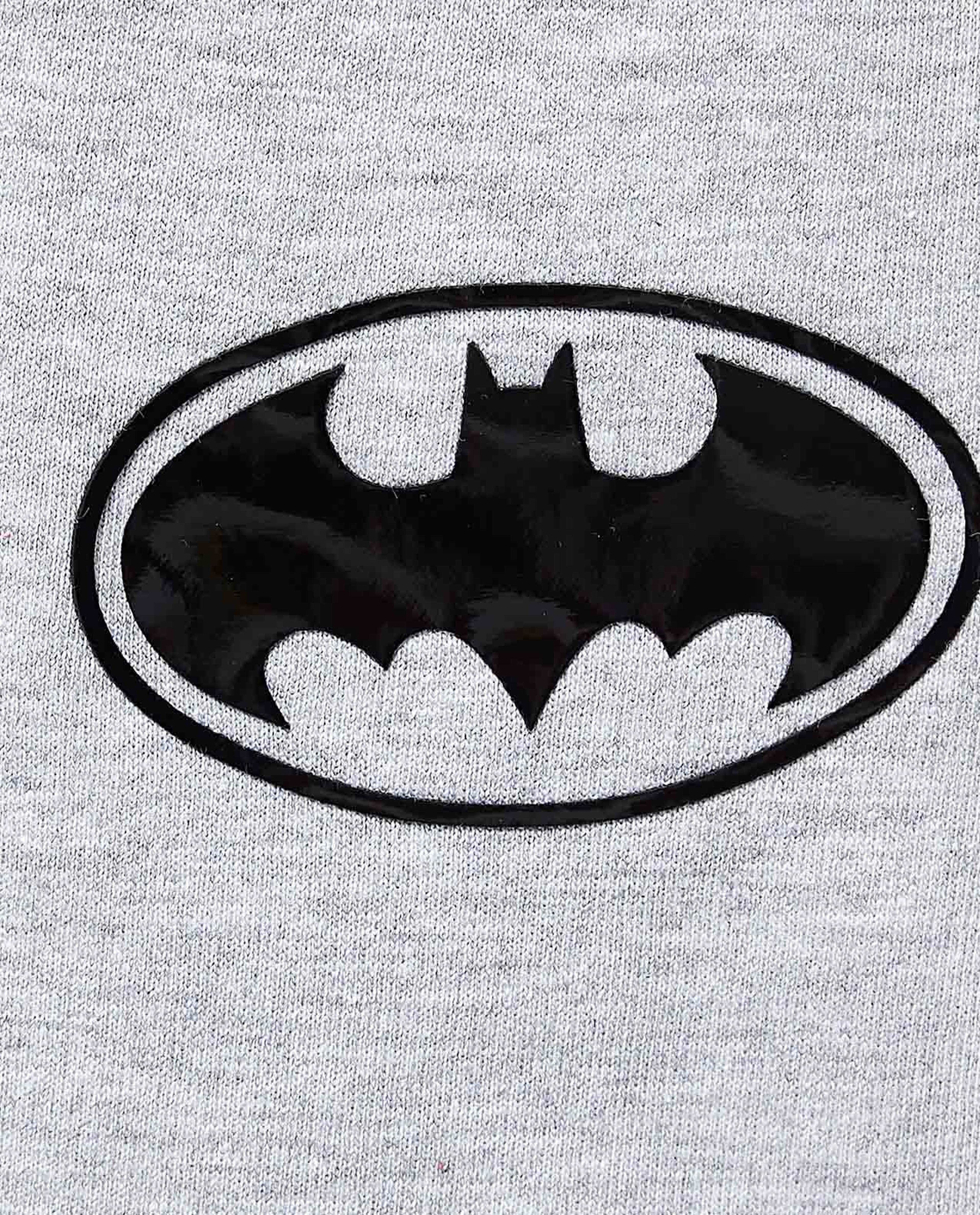 Batman Logo Print Joggers with Drawstring Waist