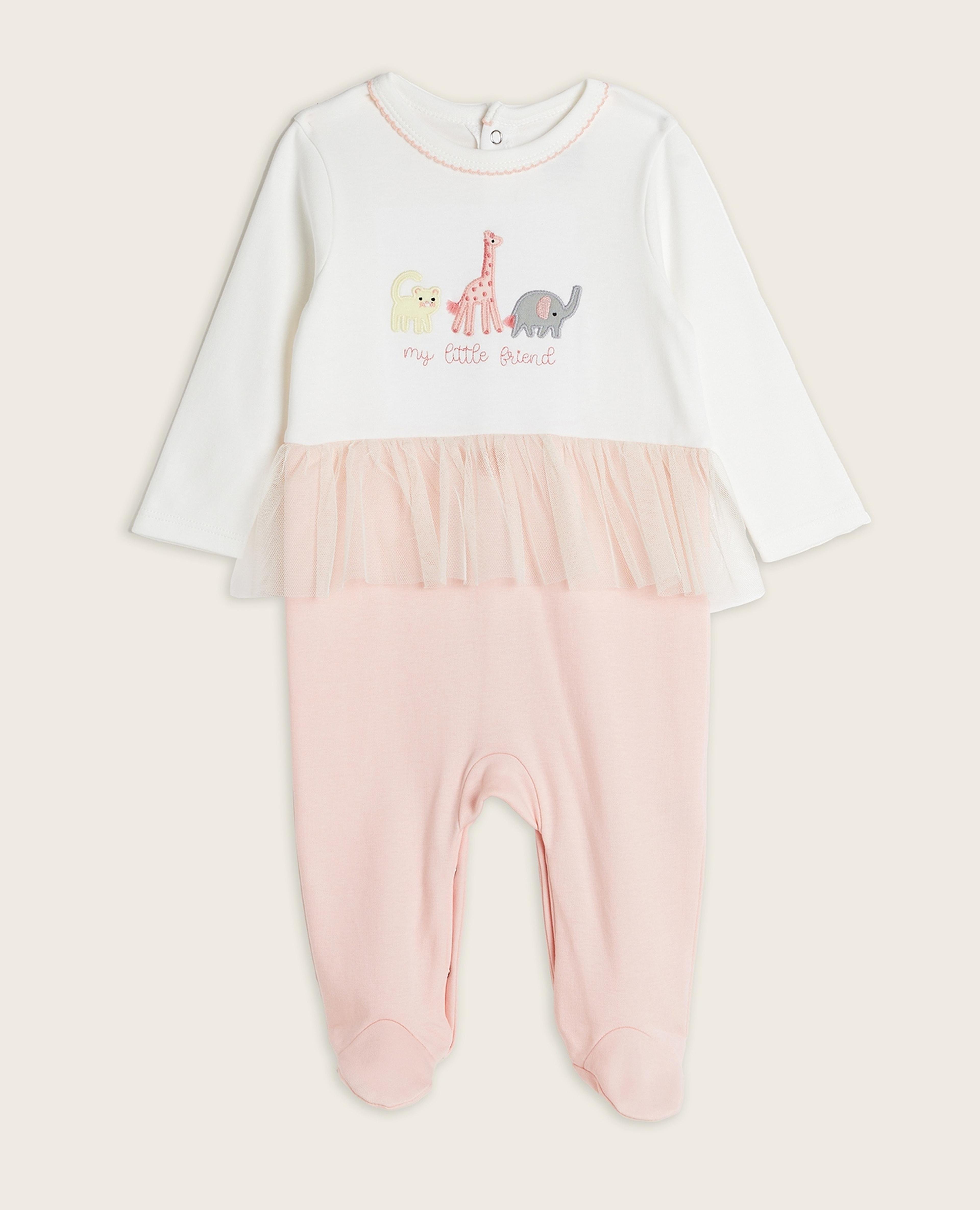 Appliqued Footed Sleepsuit with Long Sleeves