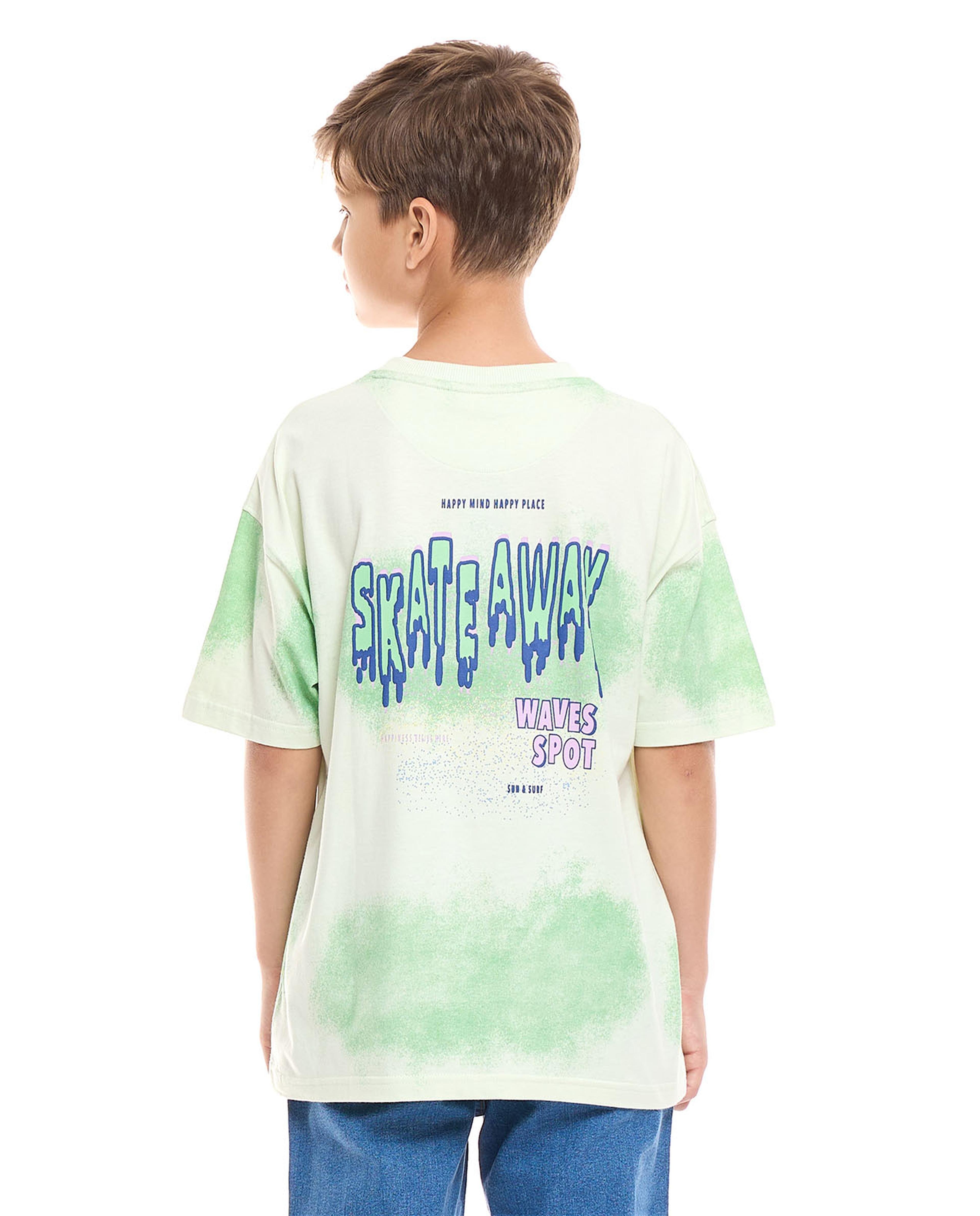 Tie-Dye T-Shirt with Crew Neck and Short Sleeves