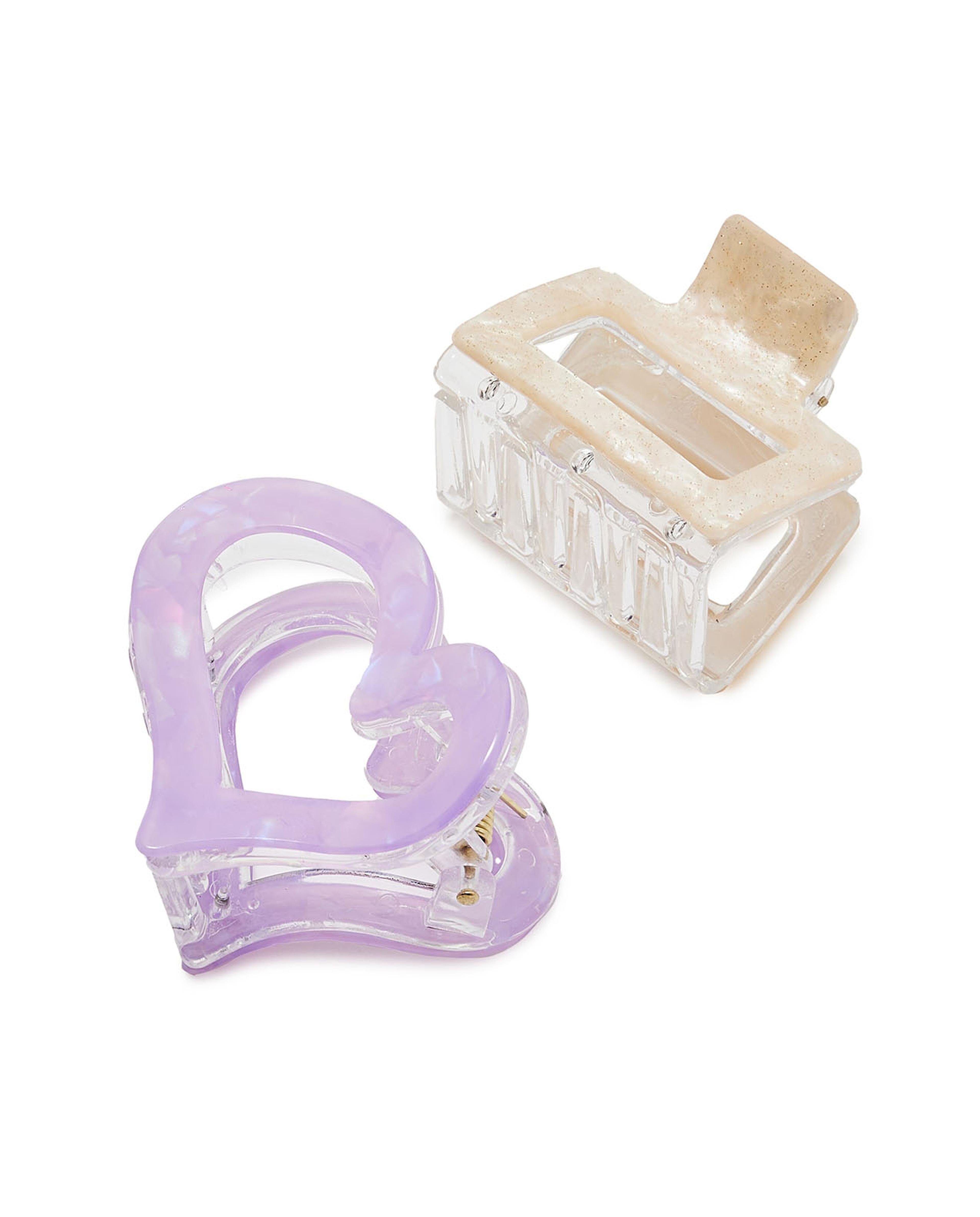 2 Pack Marble Claw Clips