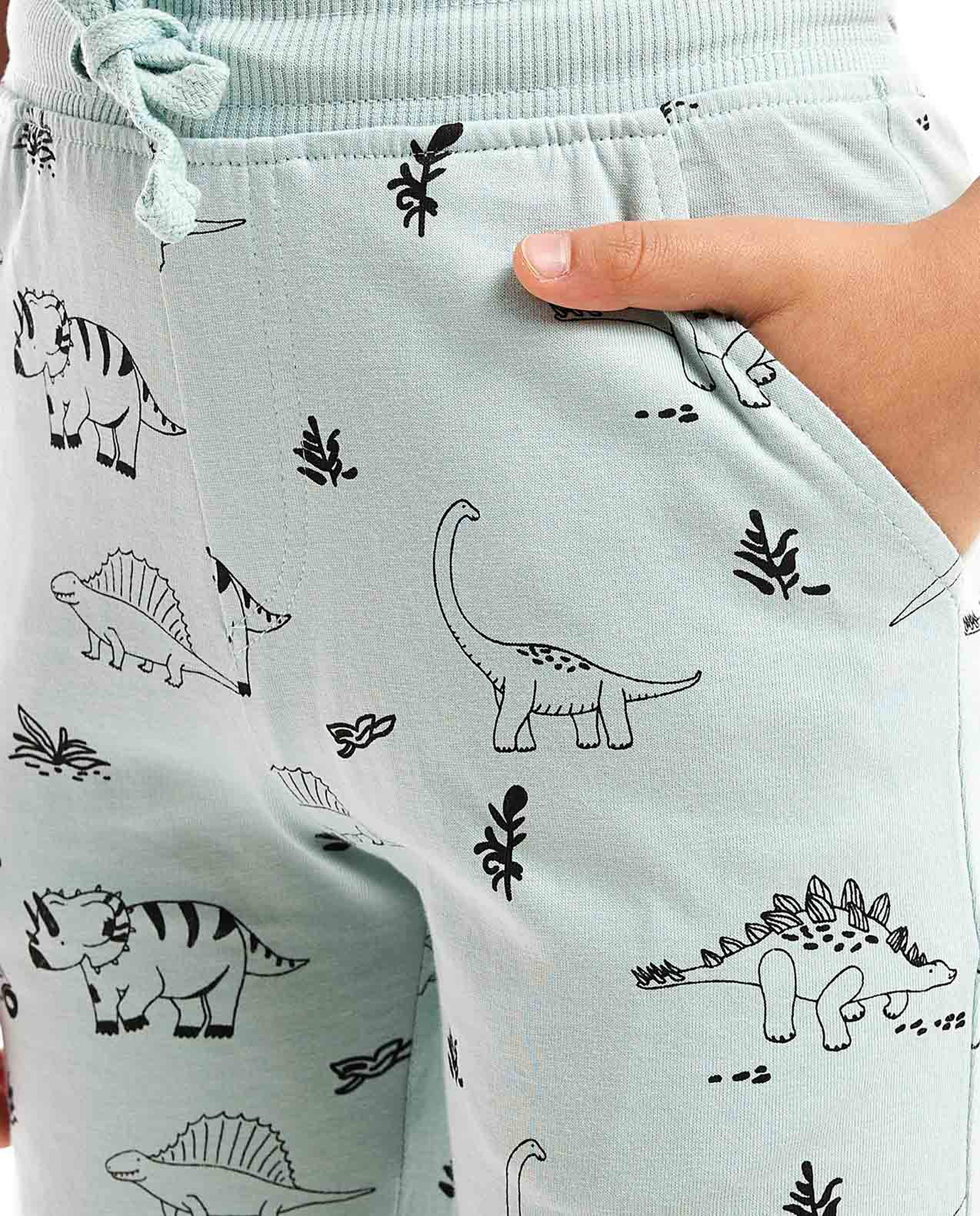 Pack Of 2 Printed Shorts with Drawstring Waist
