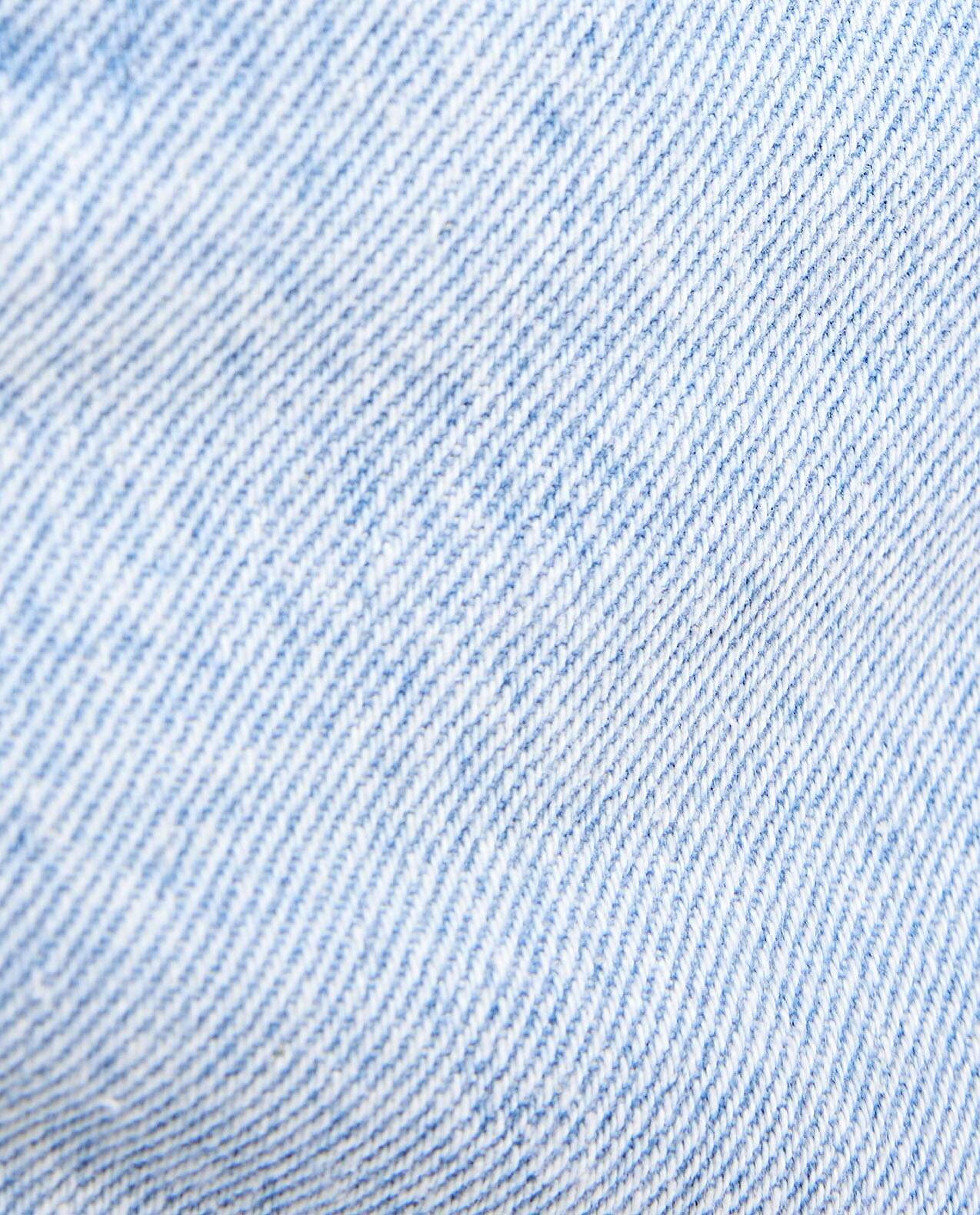 Crochet Detail Denim Shorts with Button Closure