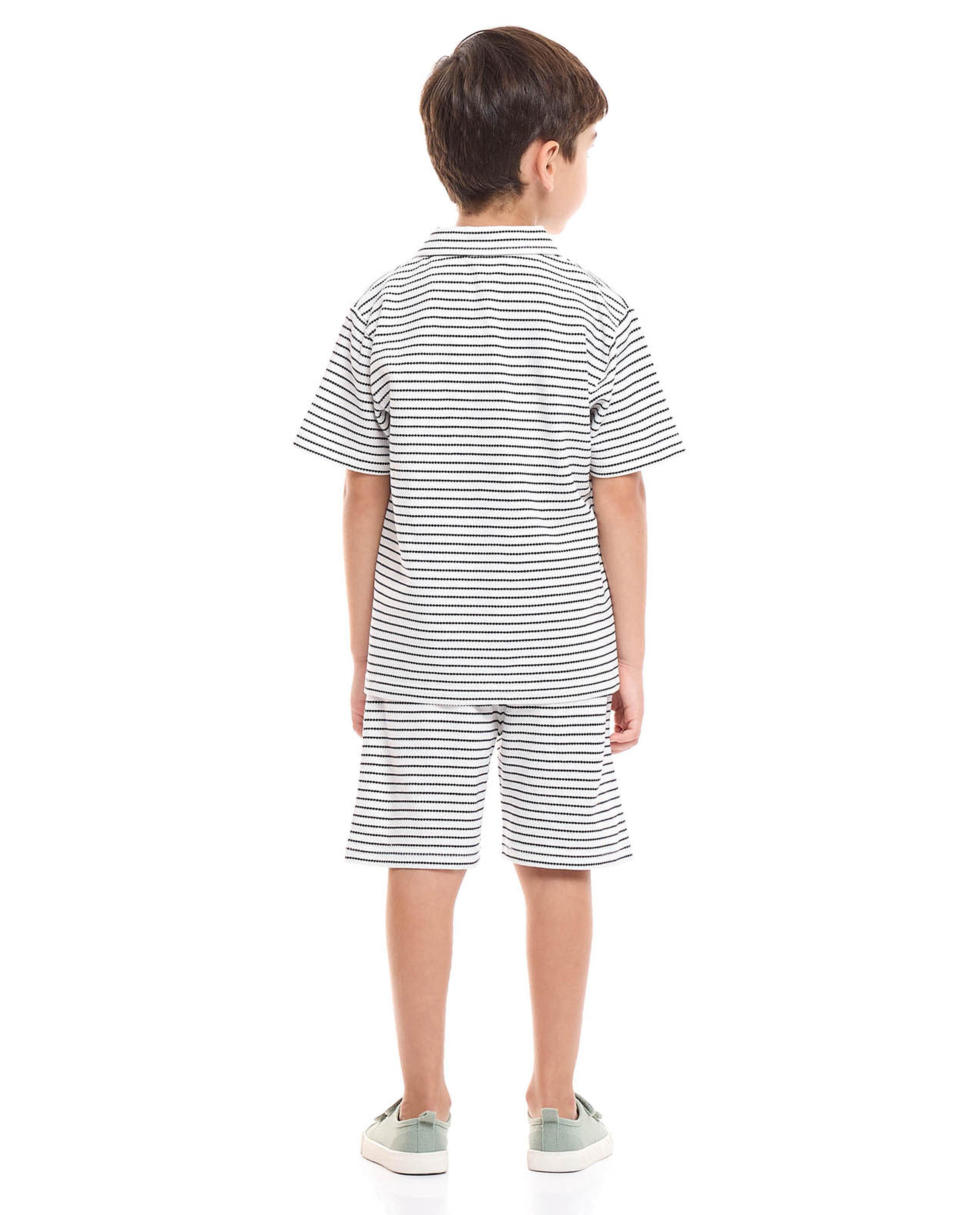 Striped T-Shirt and Shorts Set
