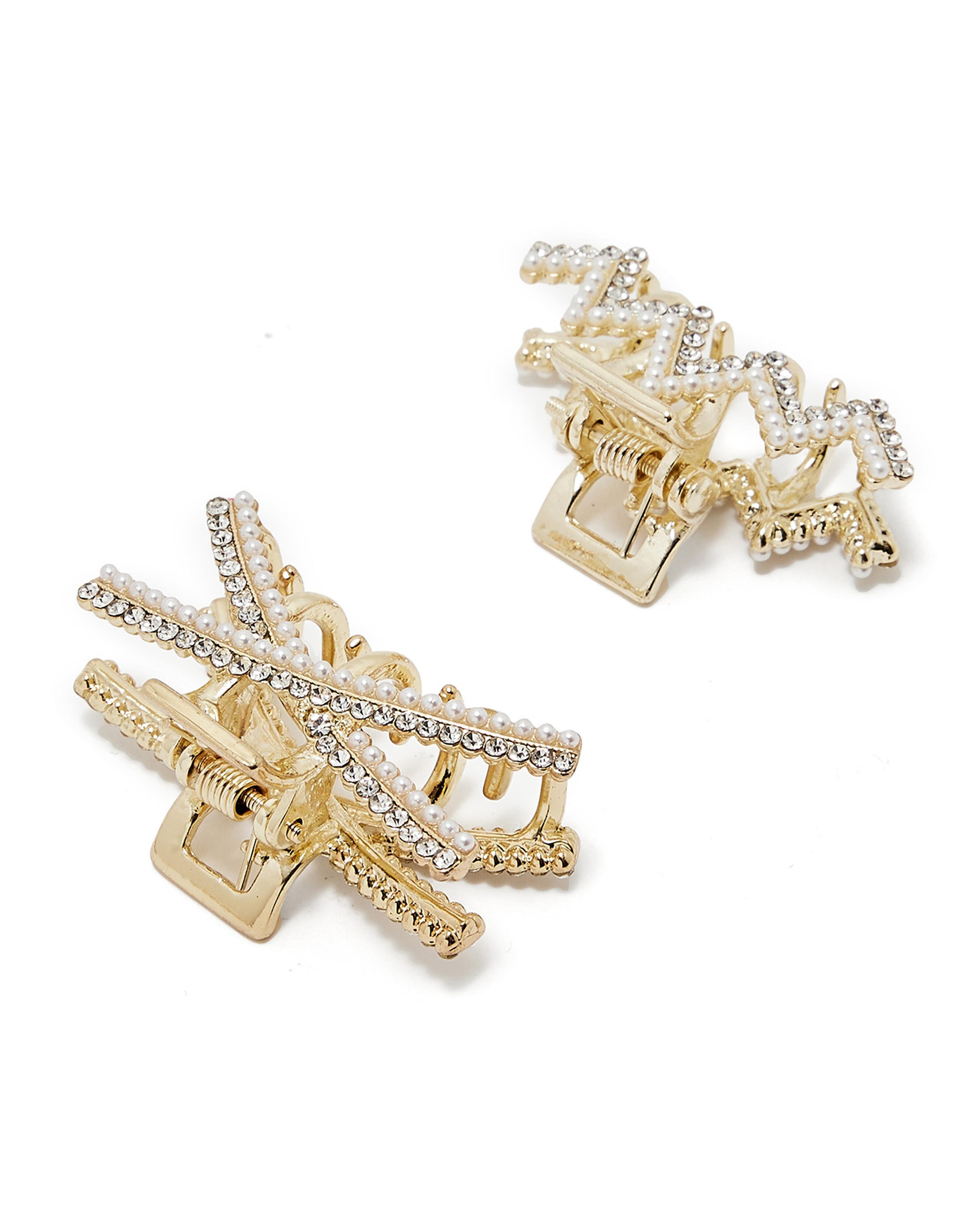 2 Pack Embellished Claw Clips