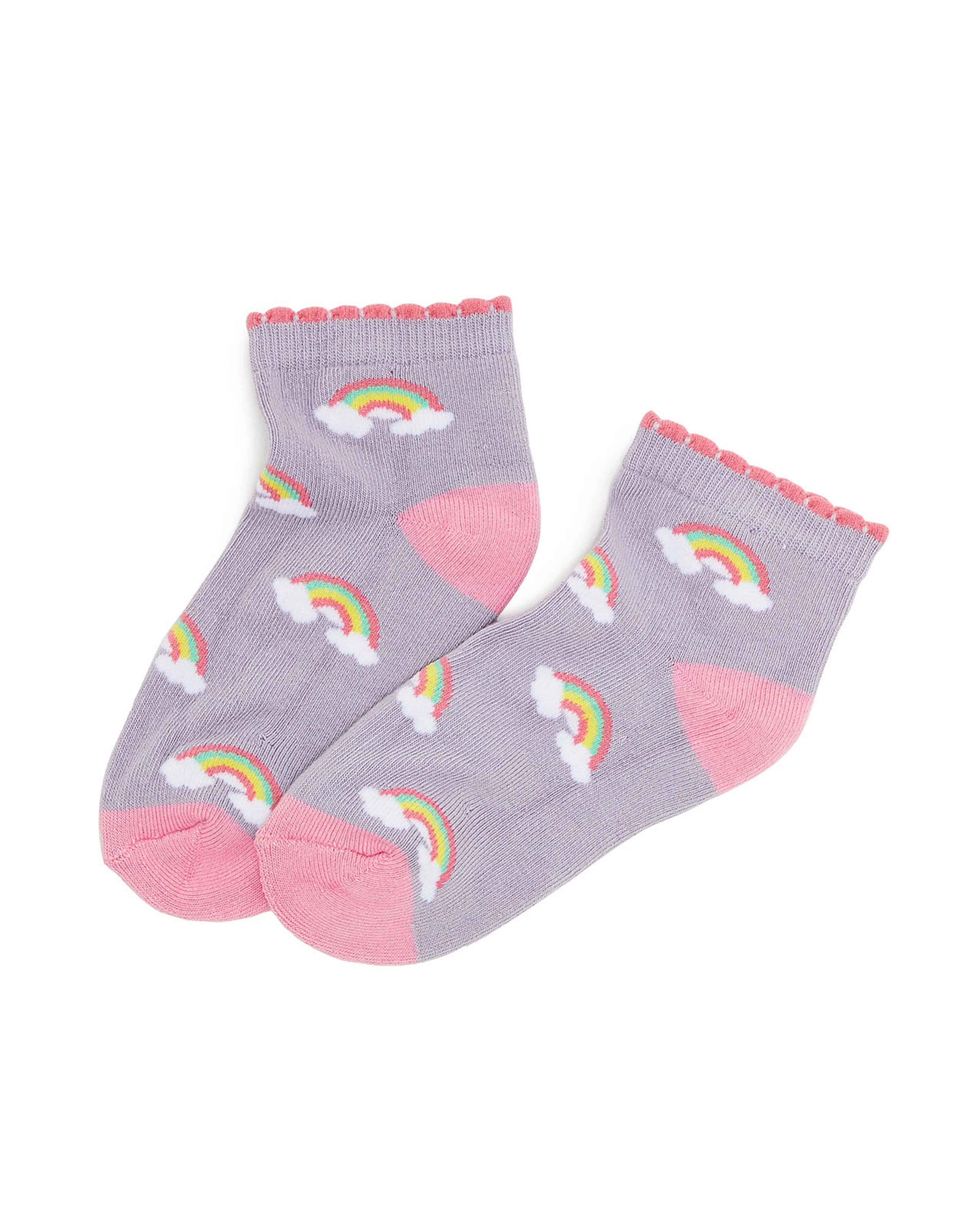 3 Pack Printed Ankle Socks