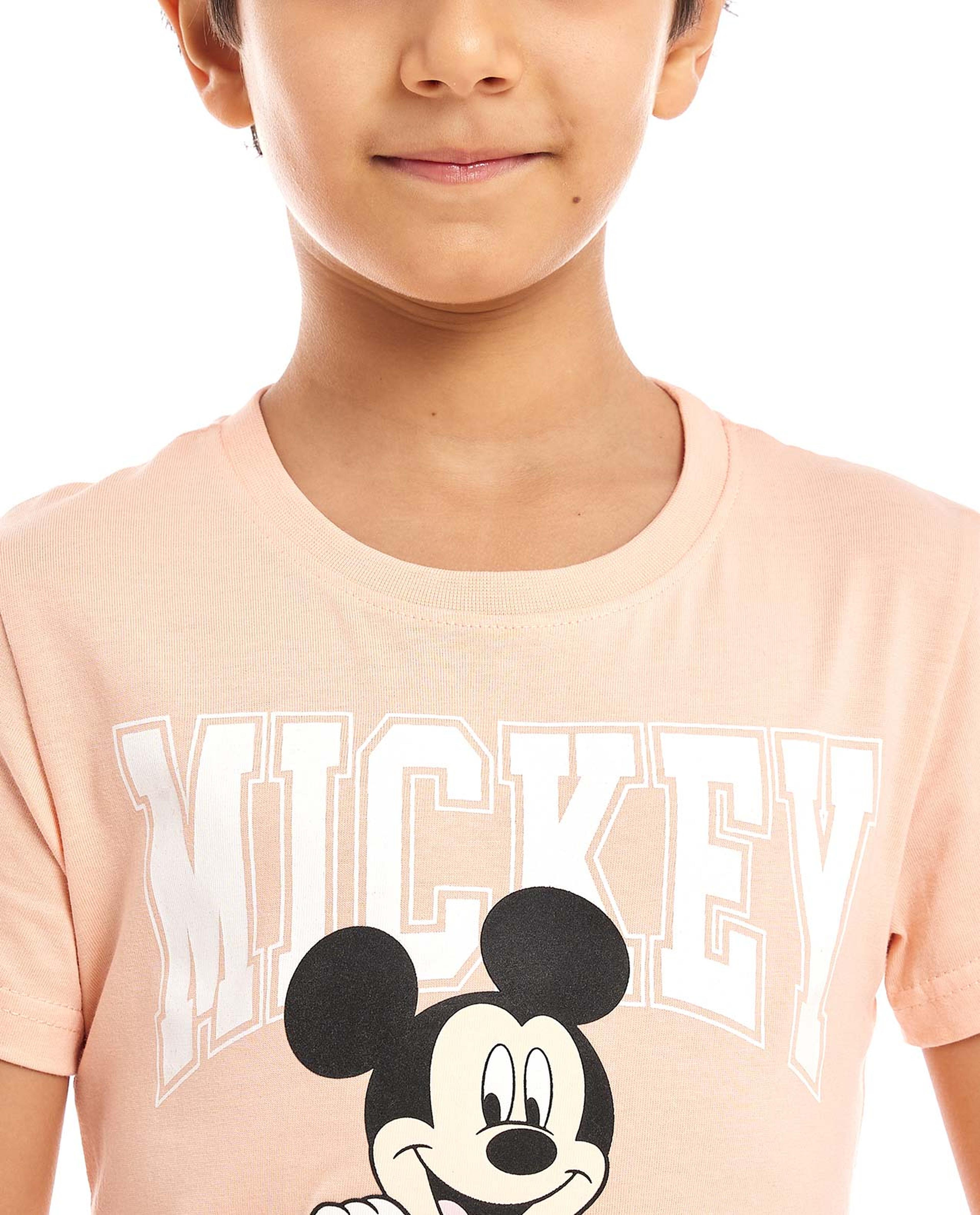 2 Pack Mickey Mouse Printed Short Sleeves T-Shirts