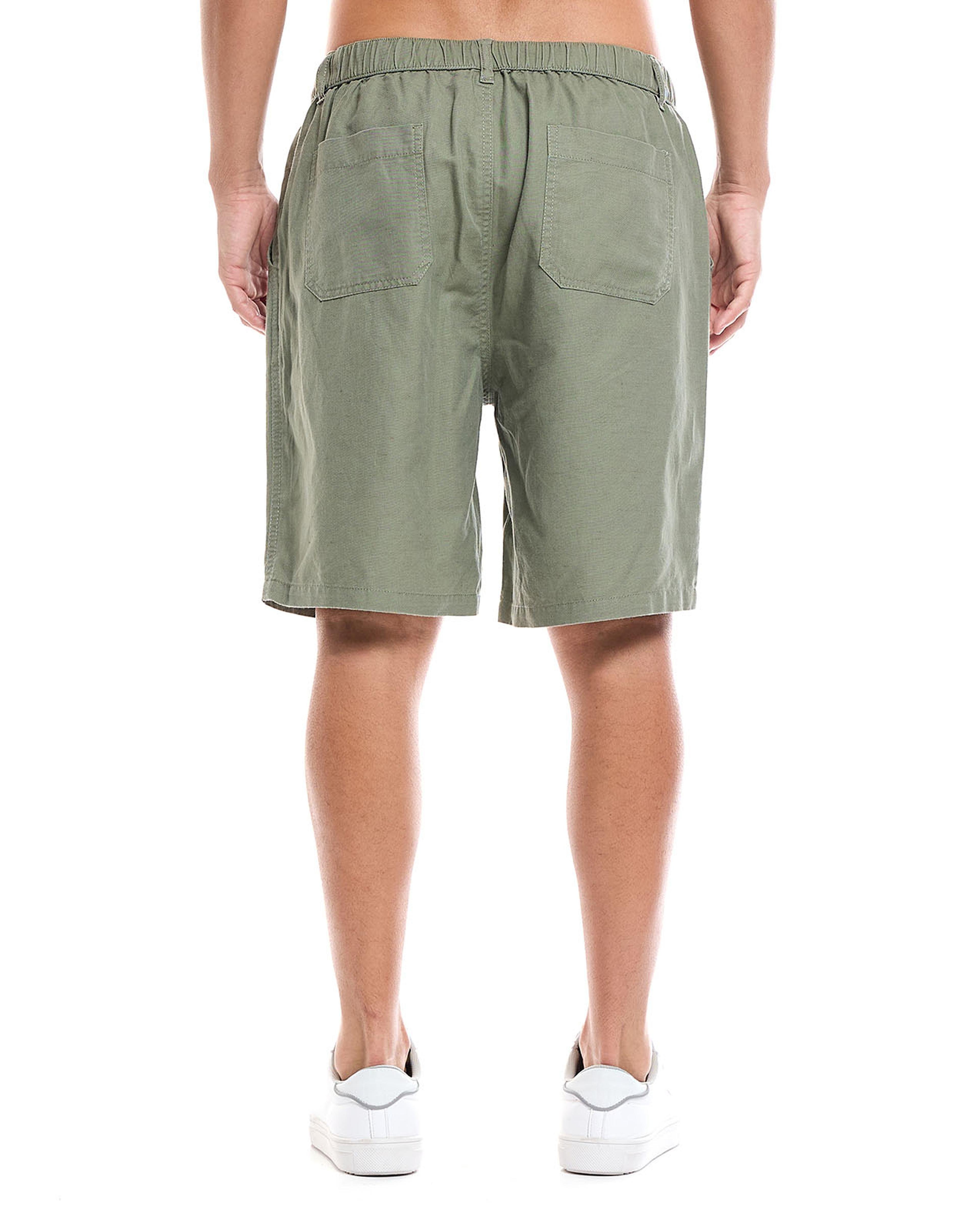 Solid Shorts with Drawstring waist