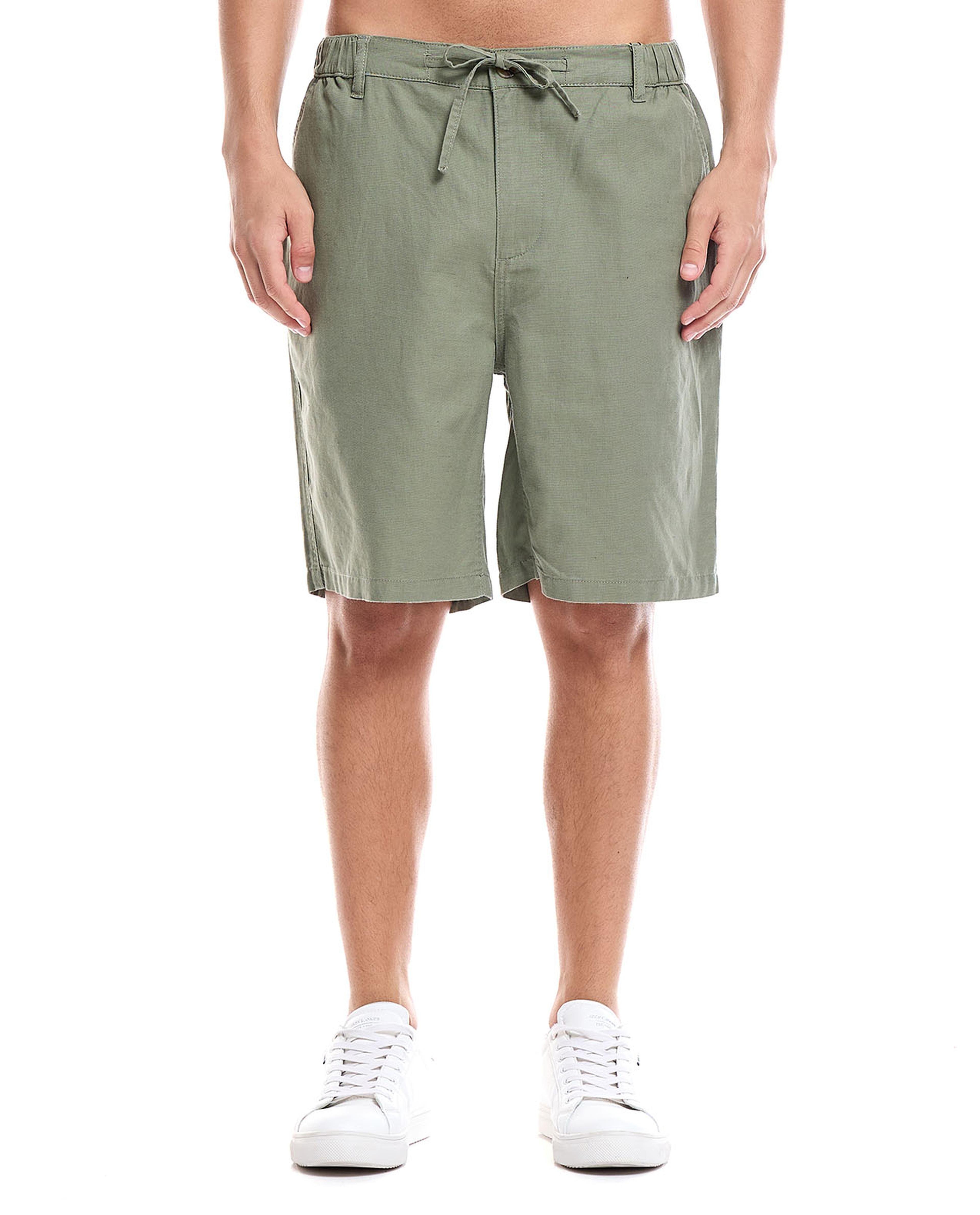 Solid Shorts with Drawstring waist