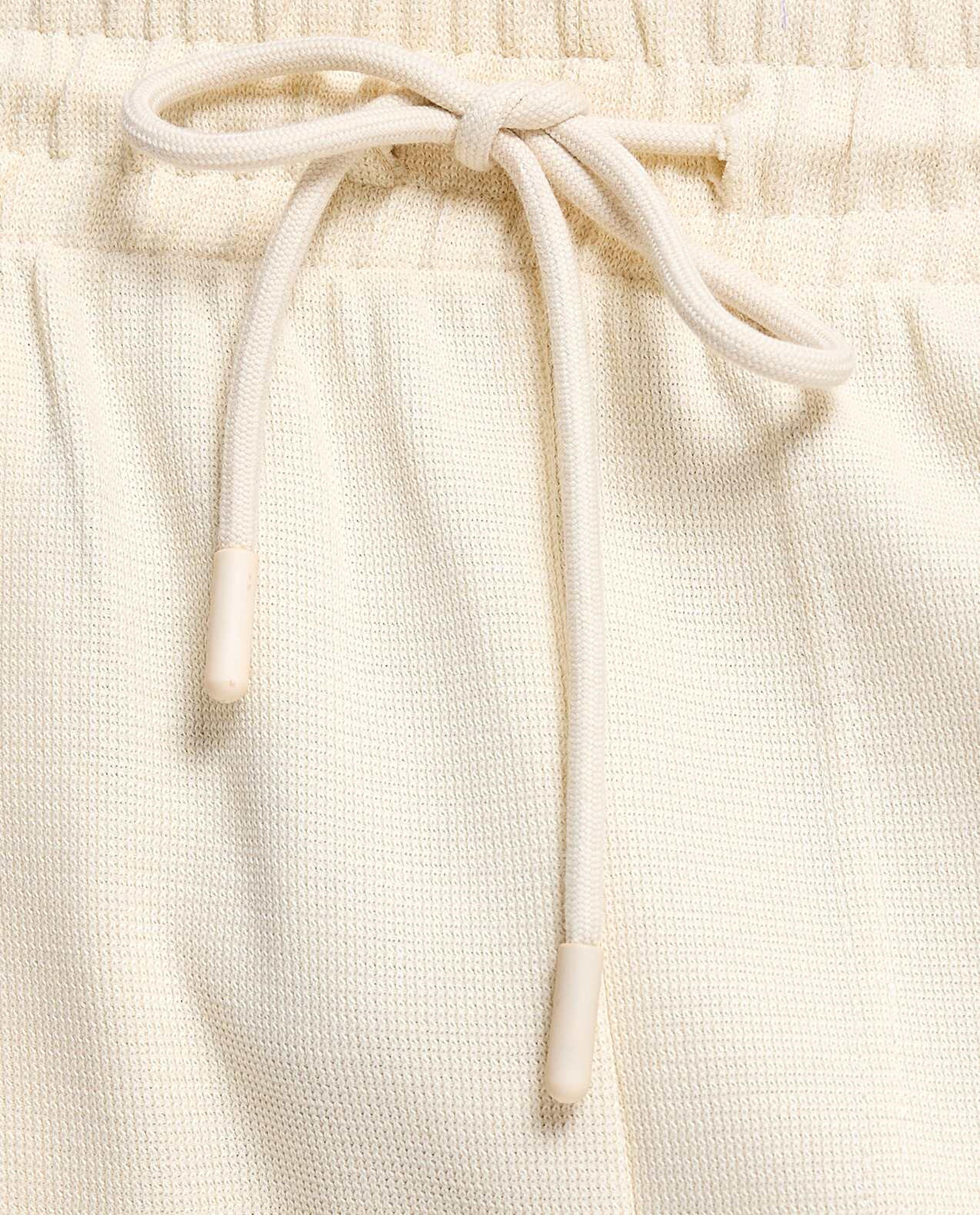 Solid Knit Shorts with Drawstring Waist