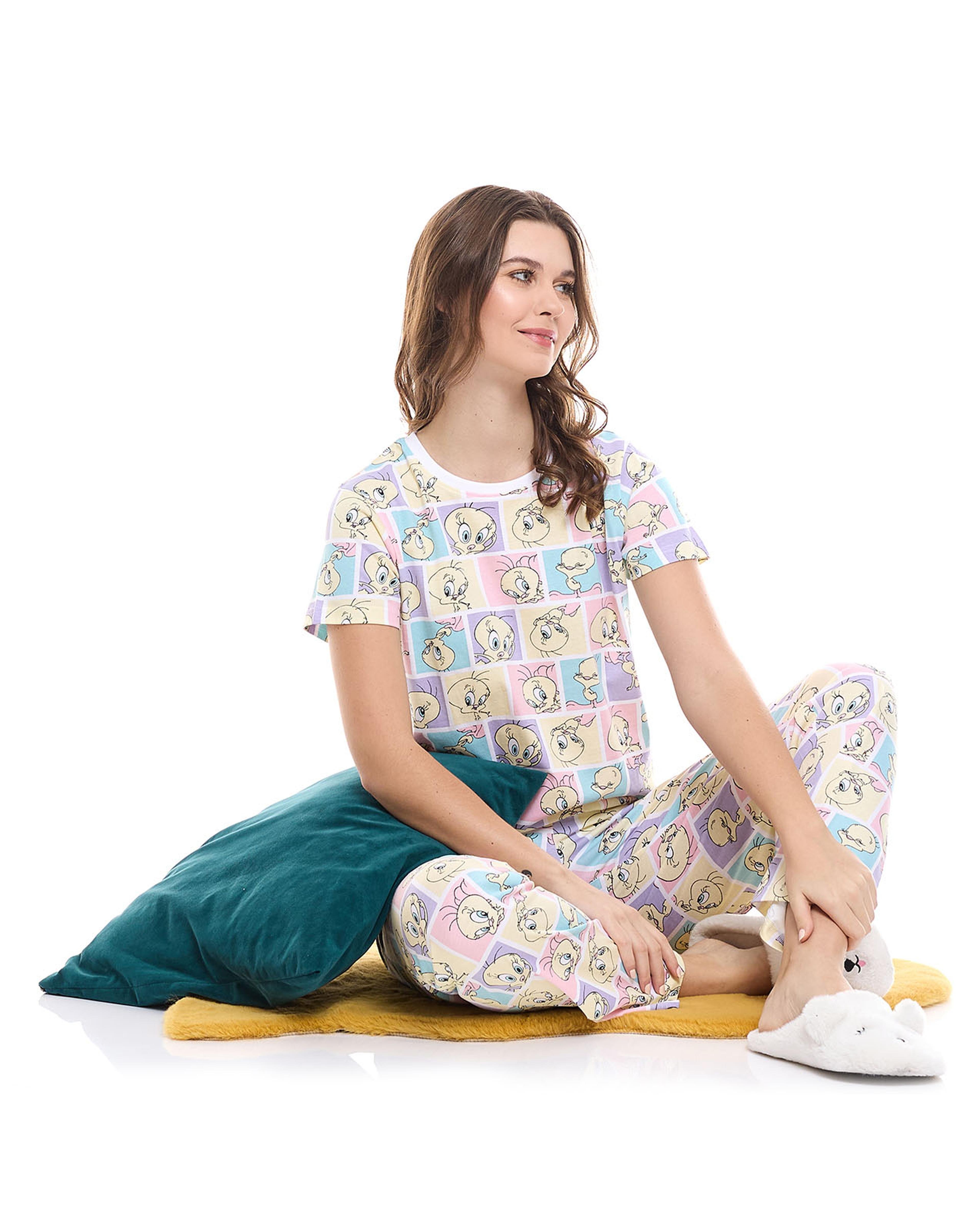 Tweety Printed Pyjama Set