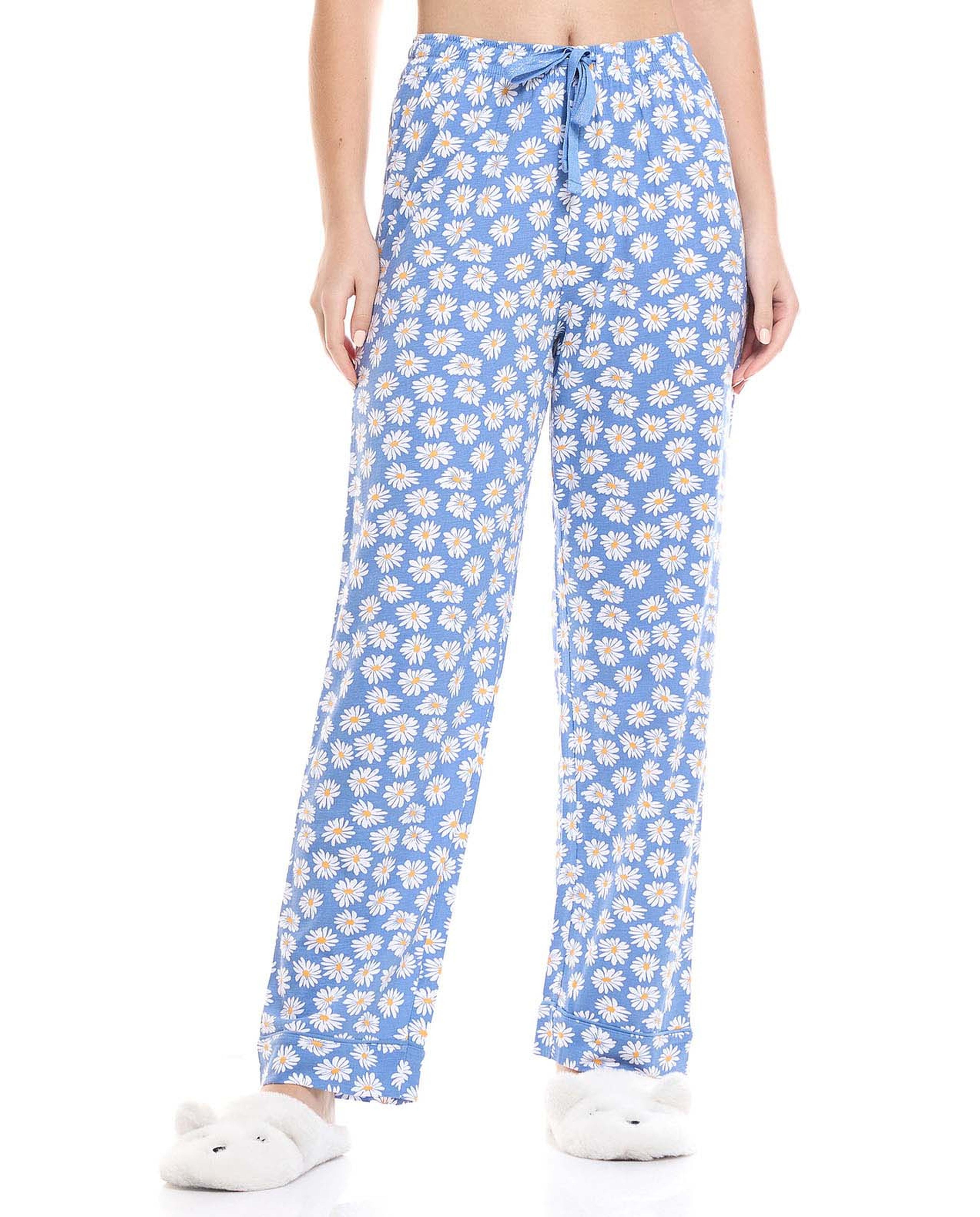 Printed Lapel Collar Pyjama Set