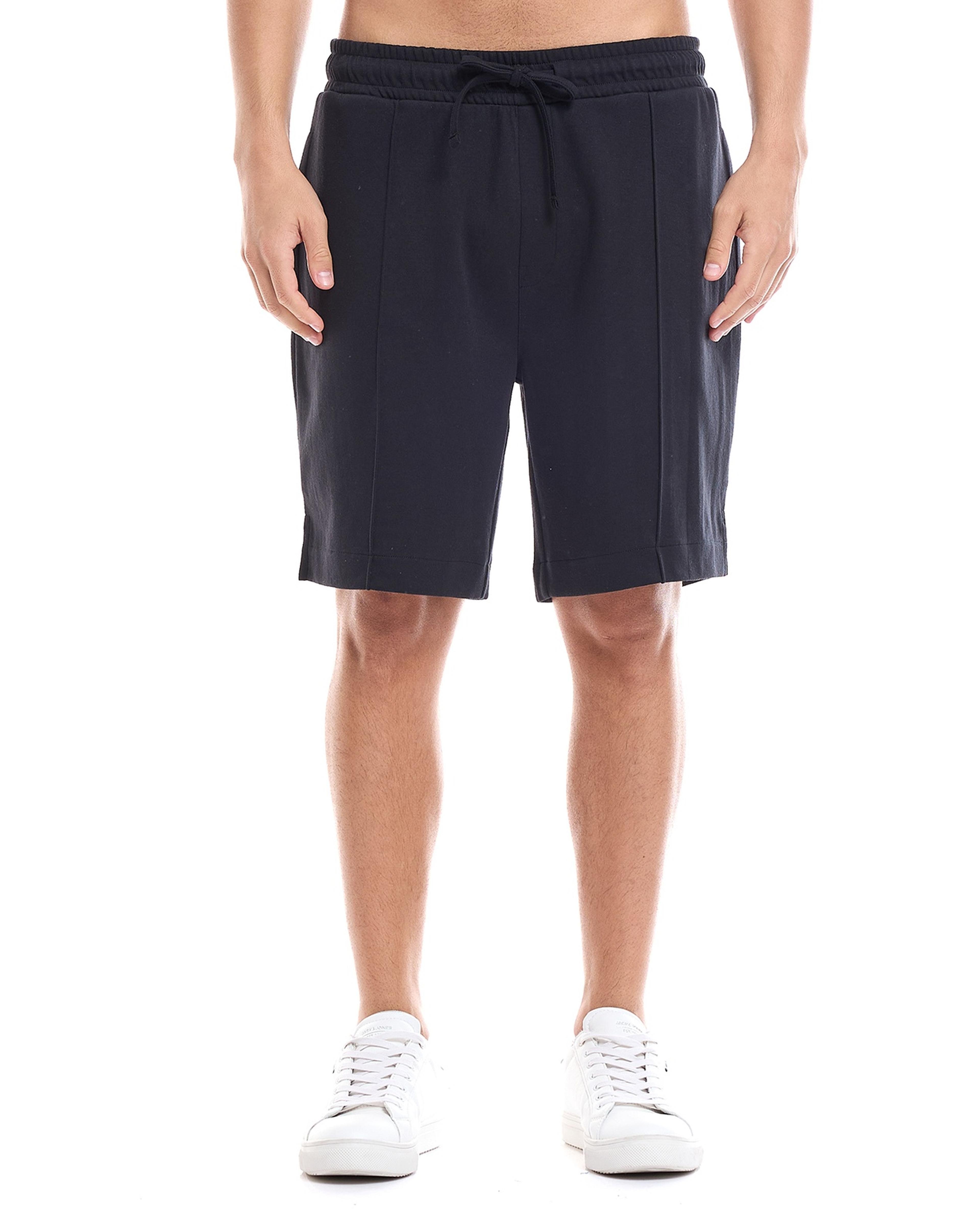 Solid Shorts with Drawstring Waist