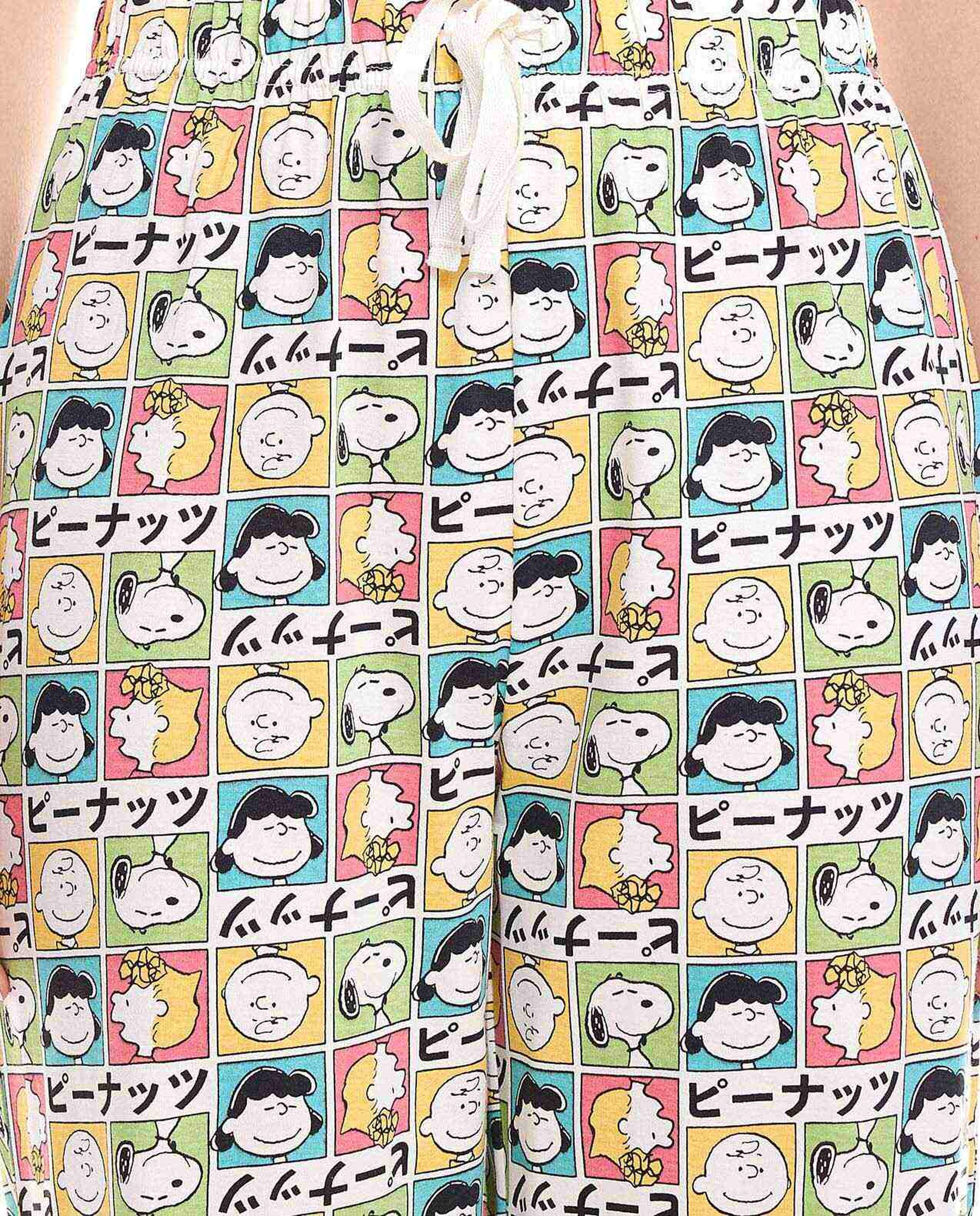 Peanuts Print Pyjama Set