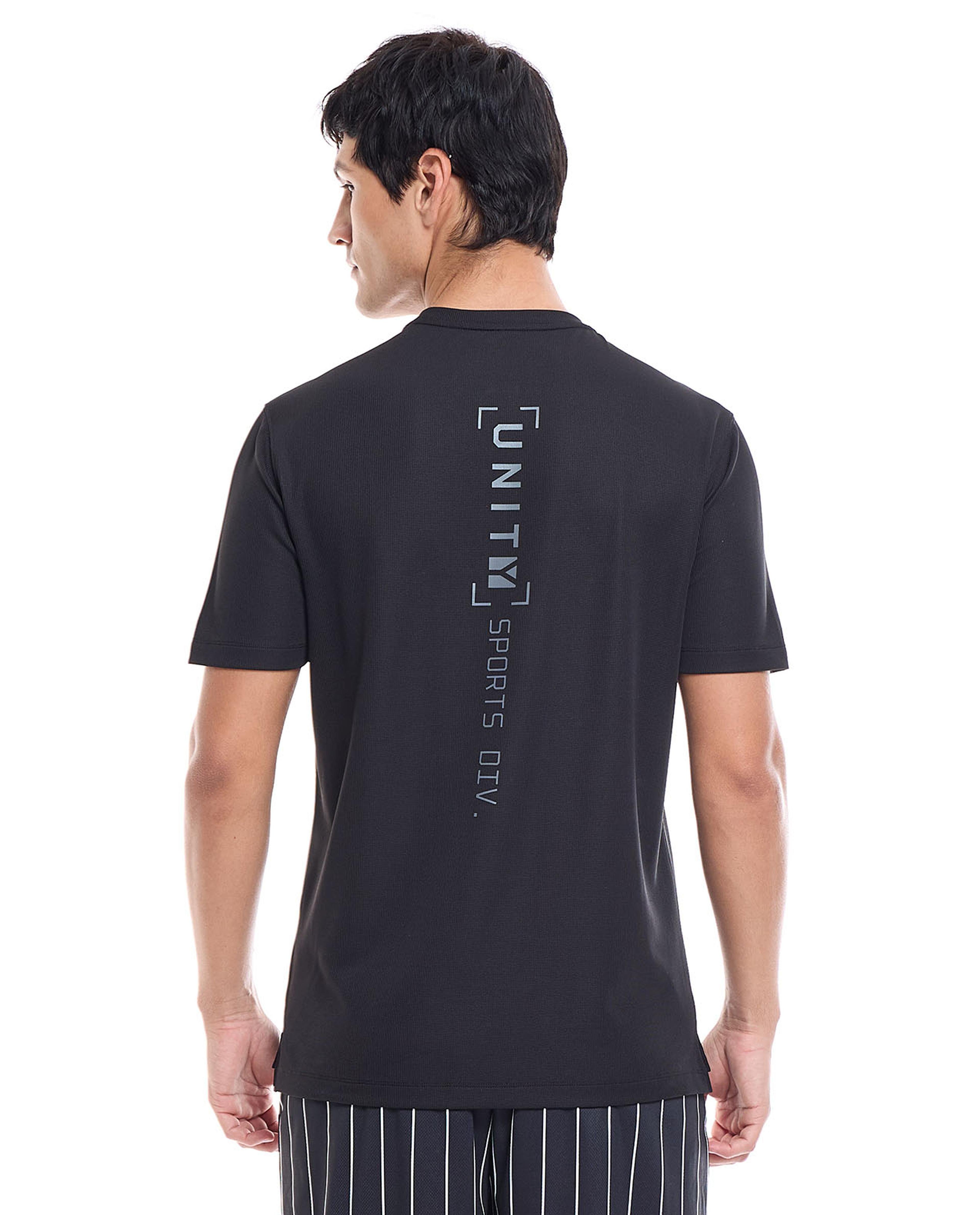 Printed Active T-Shirt with Crew Neck and Short Sleeves