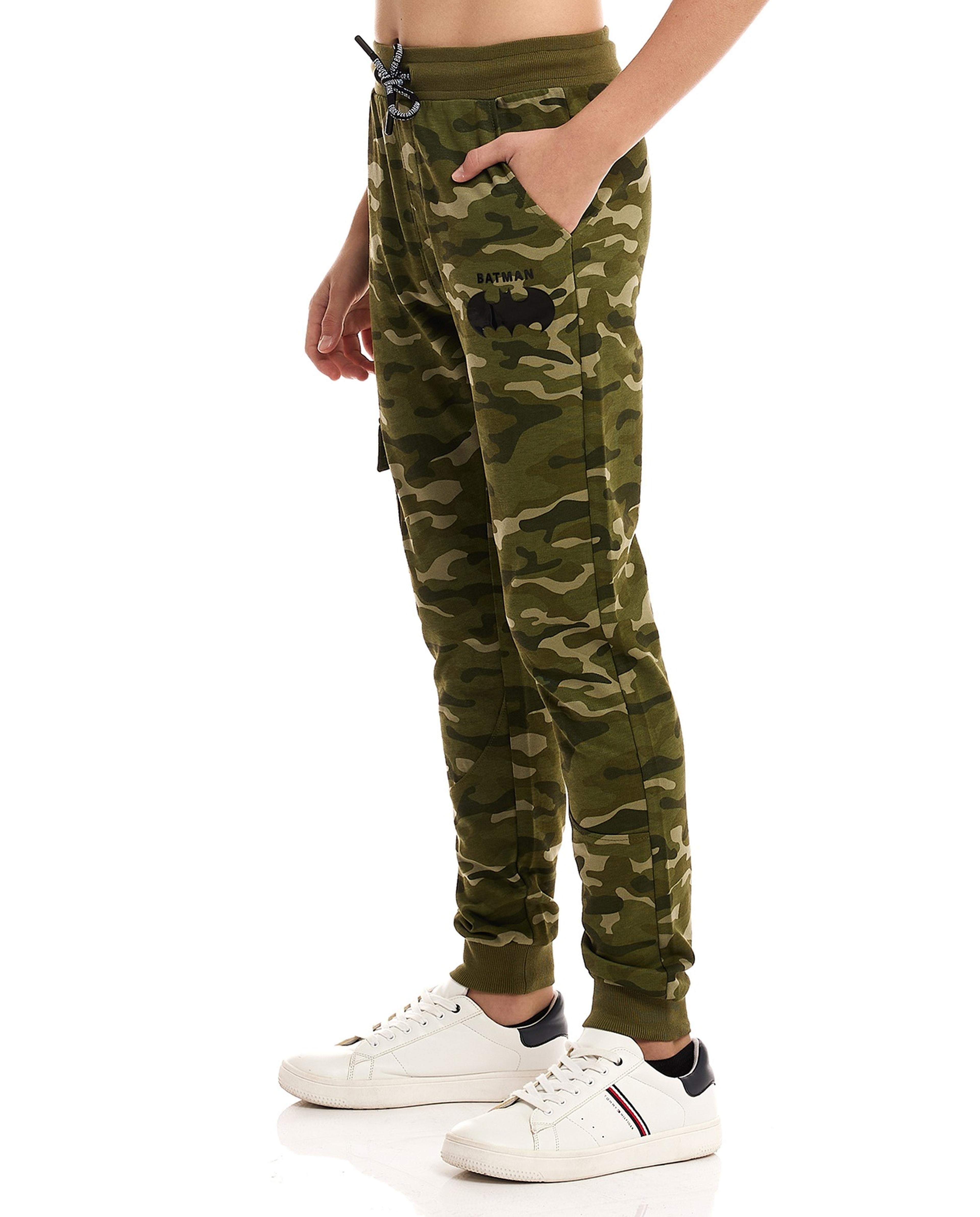 Camouflage Joggers with Drawstring Waist