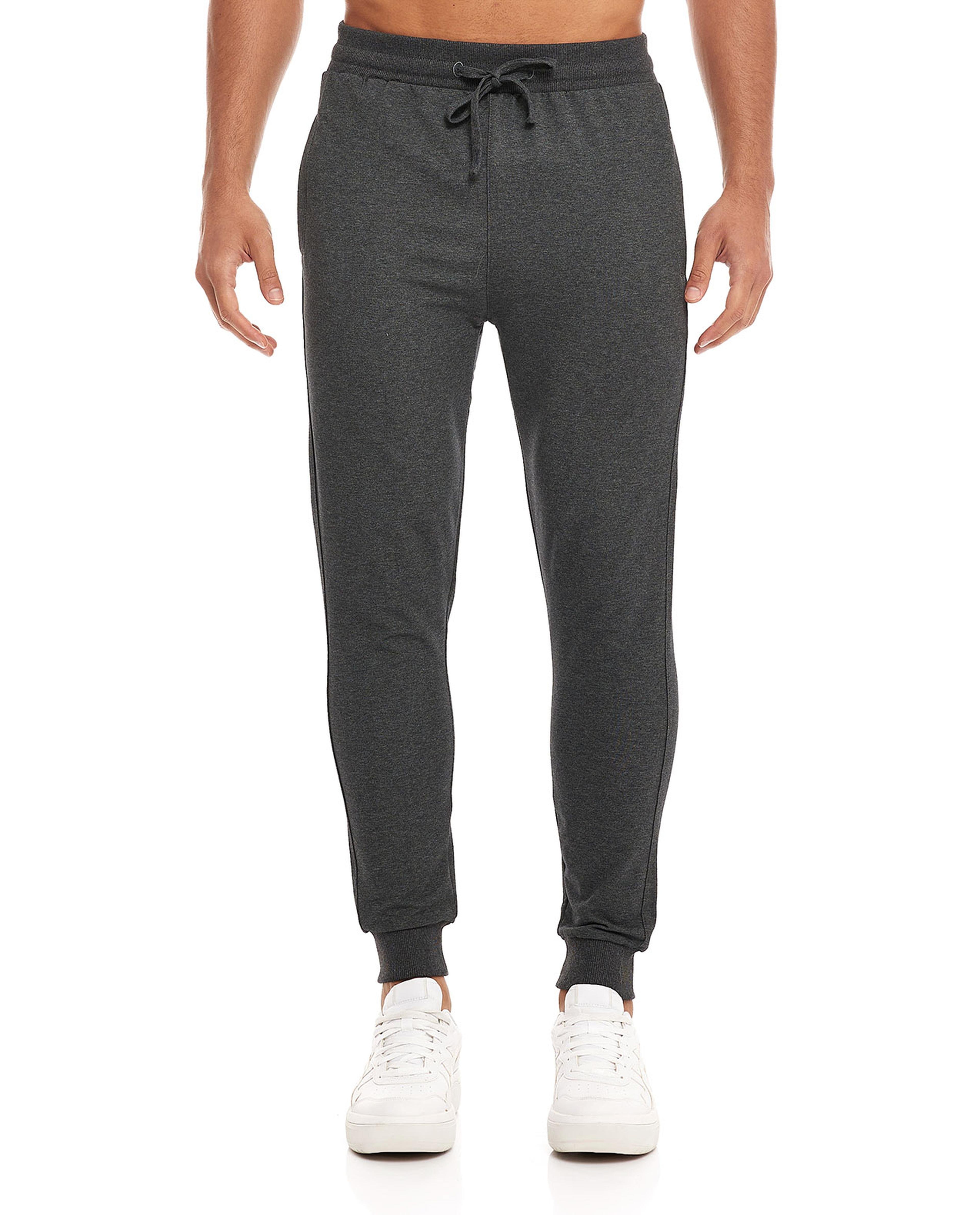Solid Knitted Joggers with Drawstring Waist