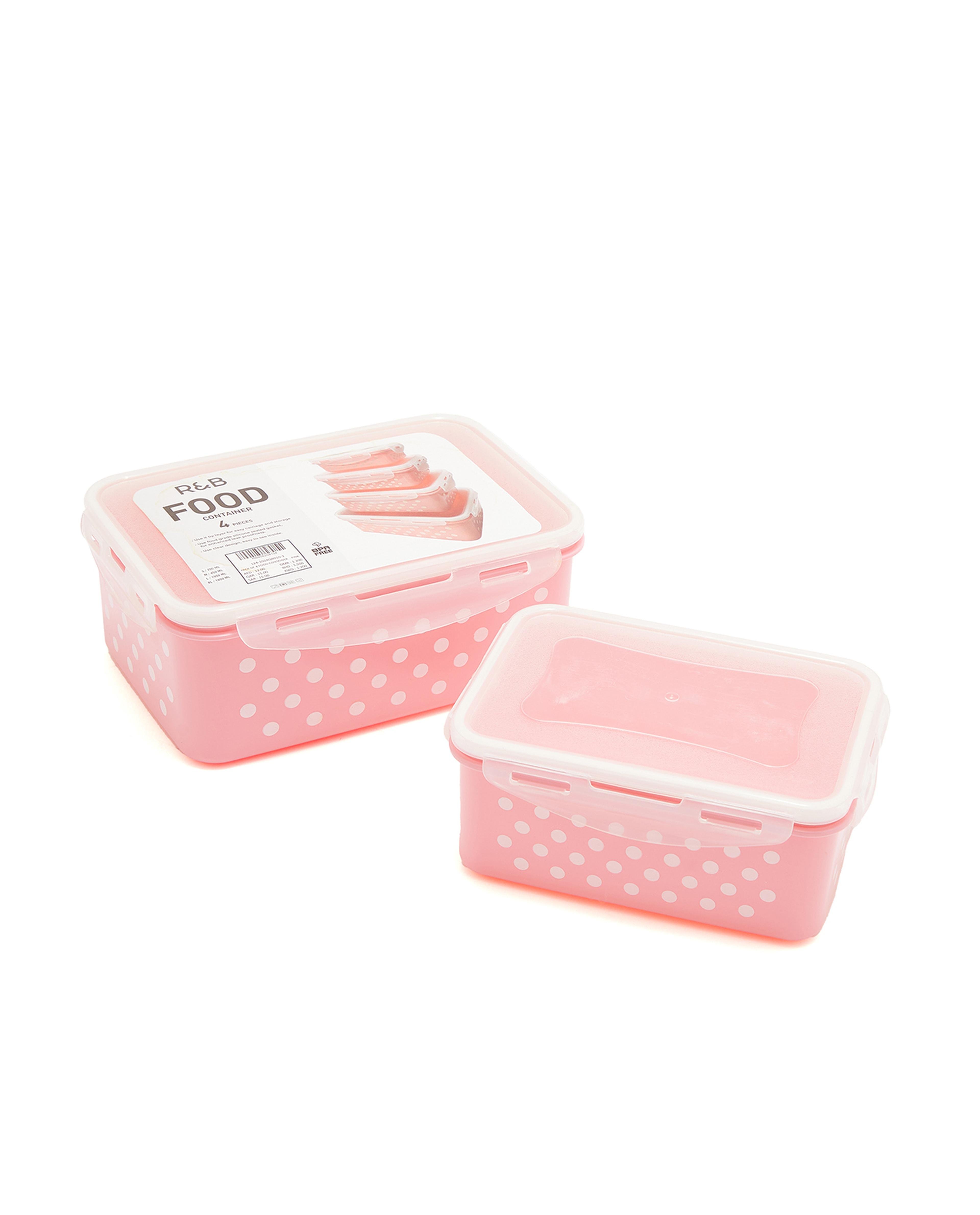 4 Piece Rectangle Storage Container Set