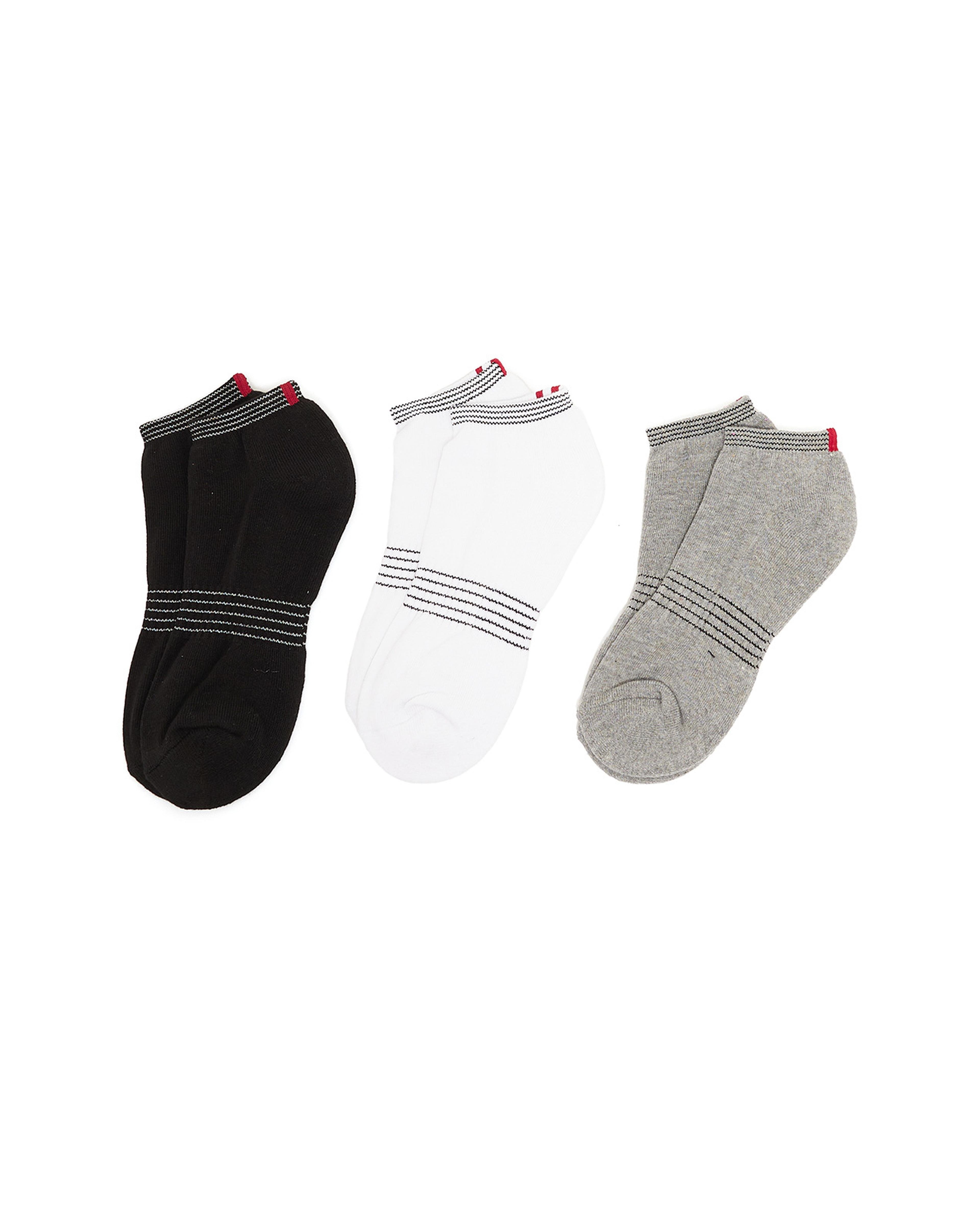 Pack of 3 Striped Ankle Socks