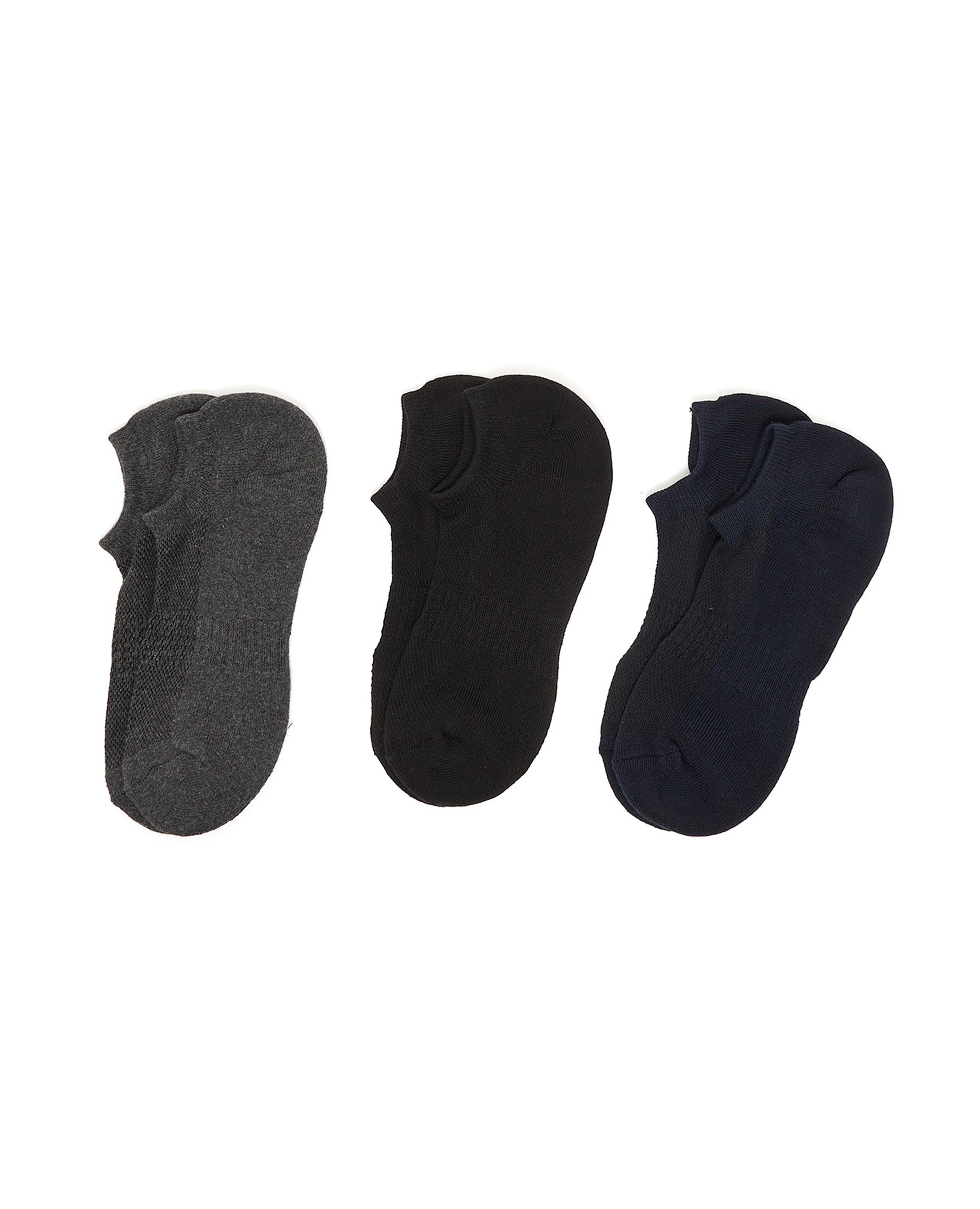 Pack of 3 Solid Ankle Socks