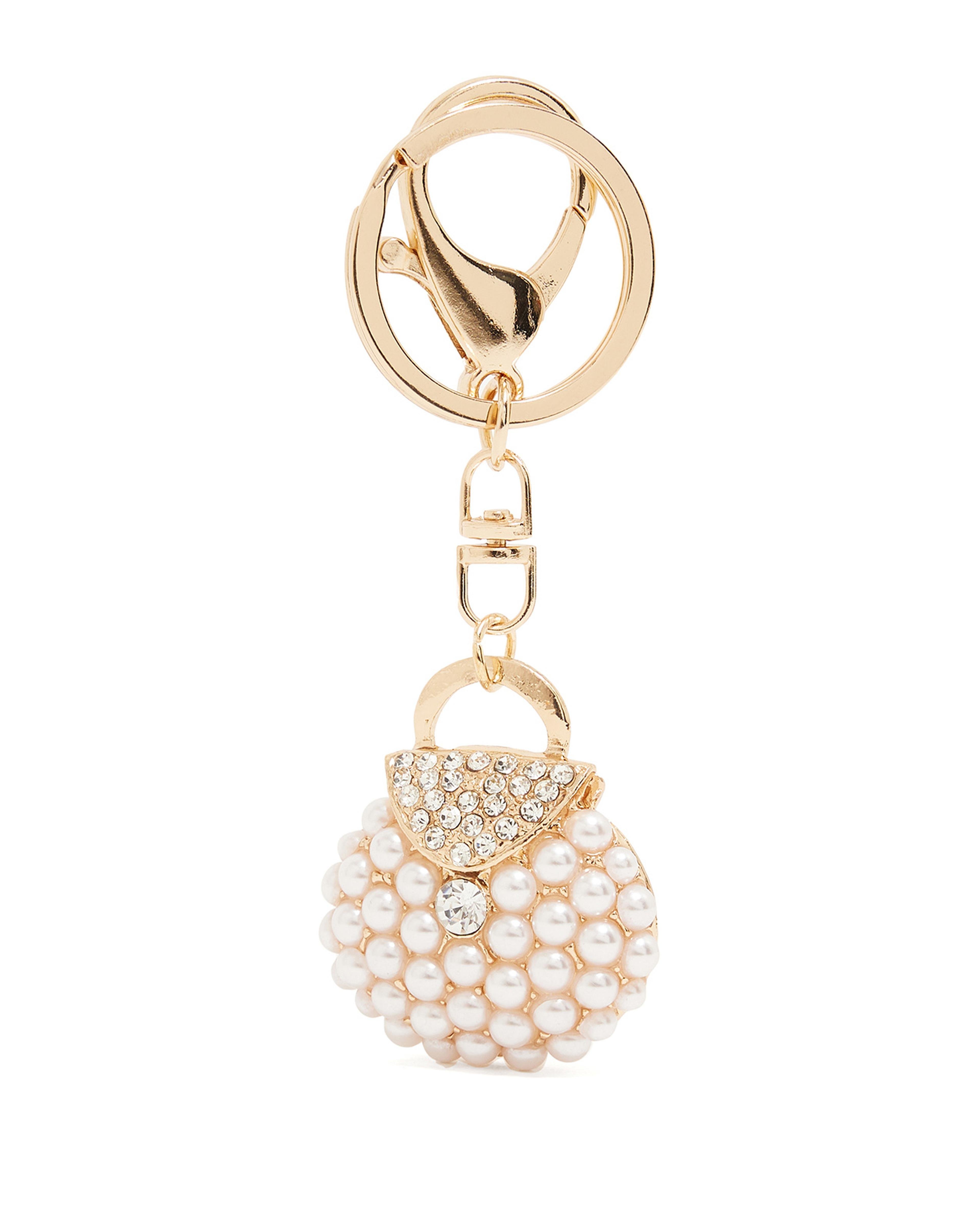 Pearl Embellished Keychain