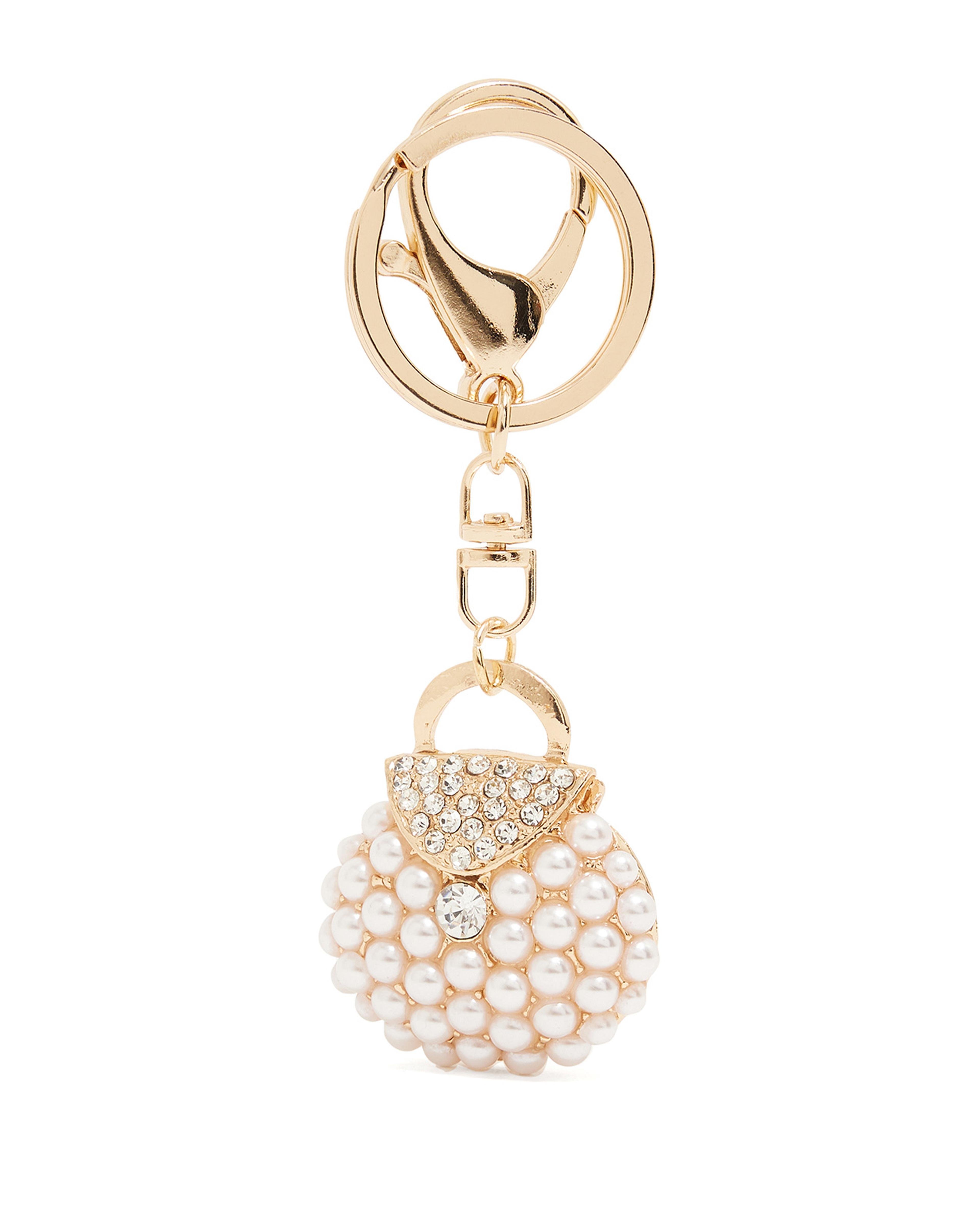 Pearl Embellished Keychain