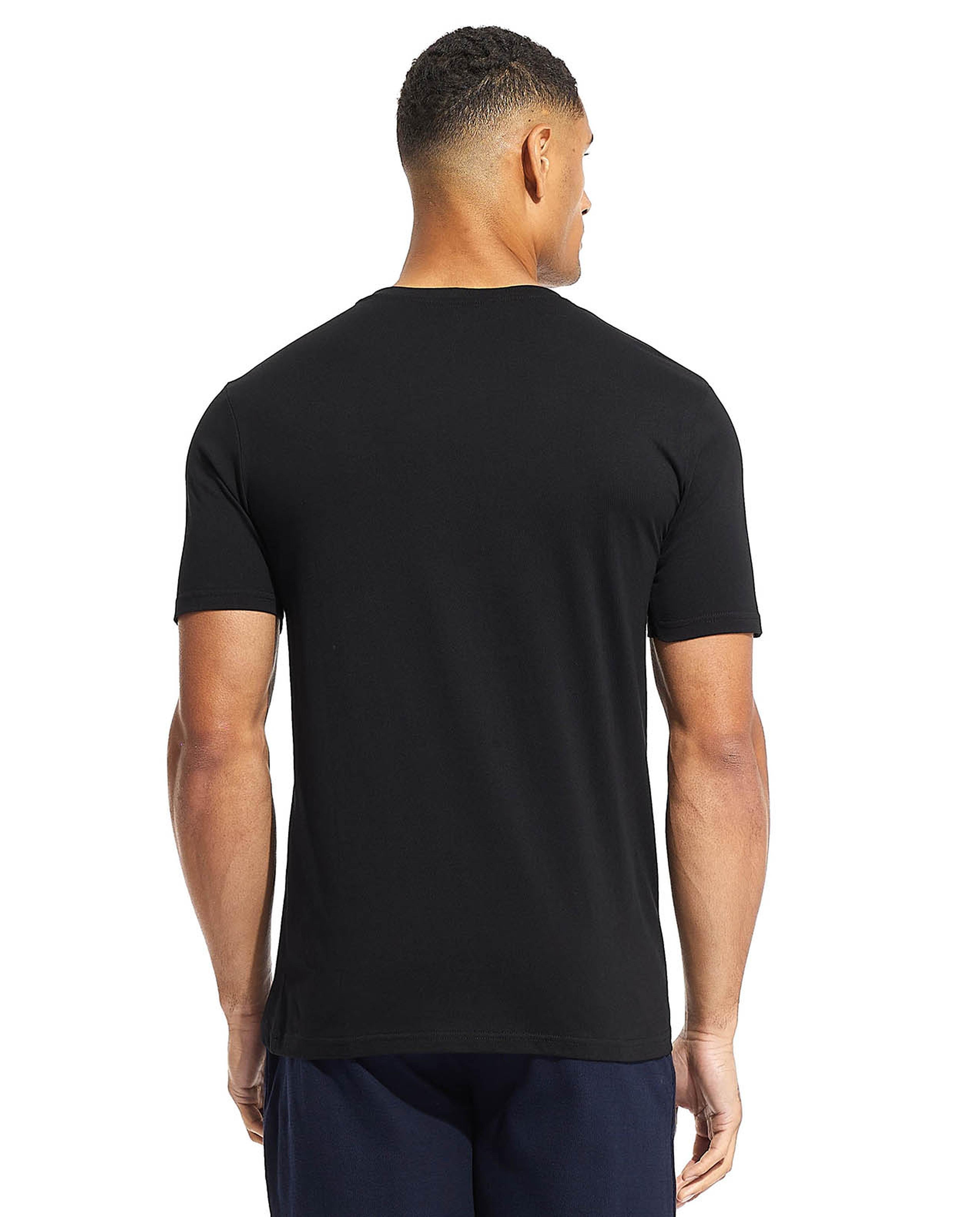 Solid T-Shirt with V-Neck and Short Sleeves