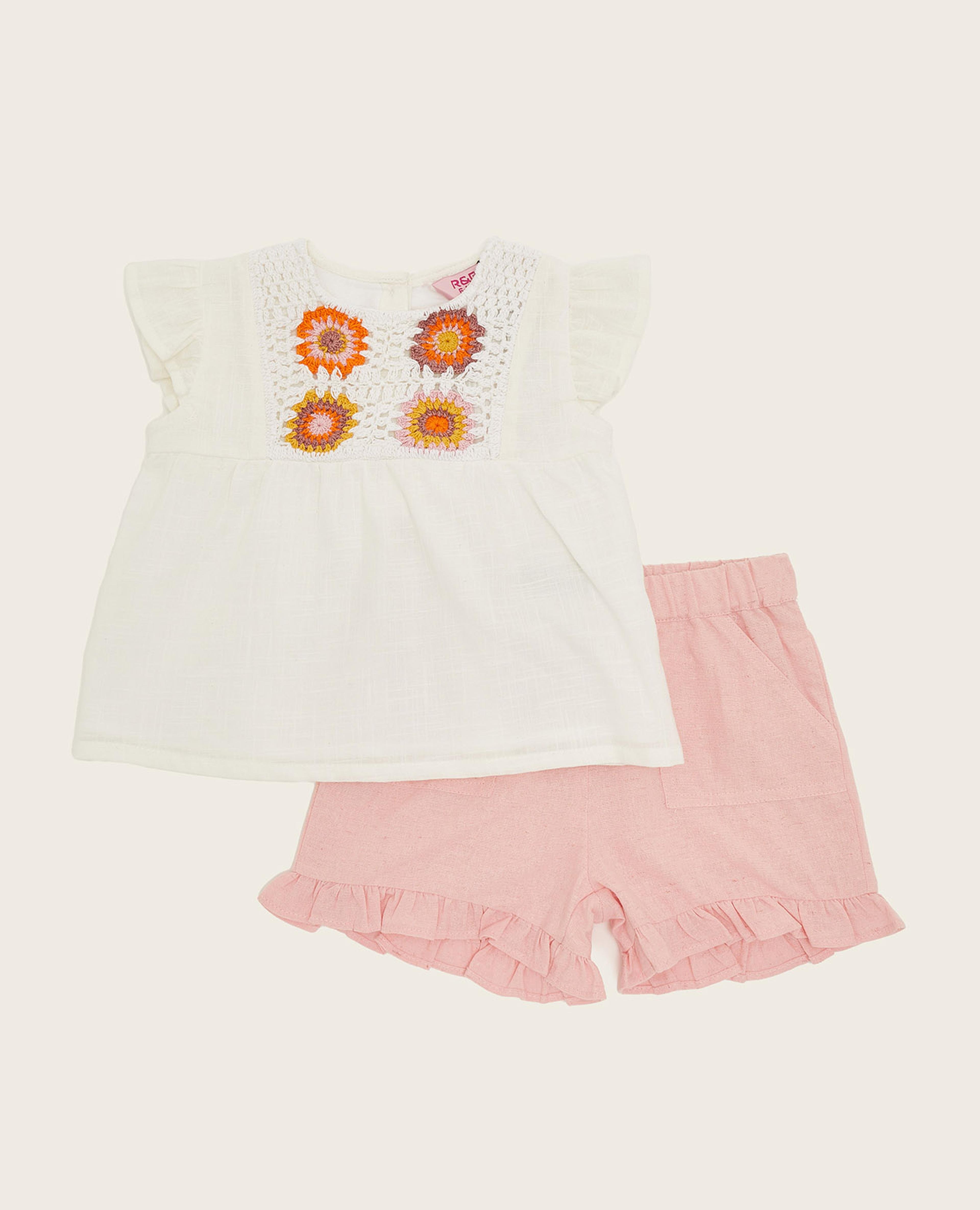 Crochet Embroidered Clothing Set