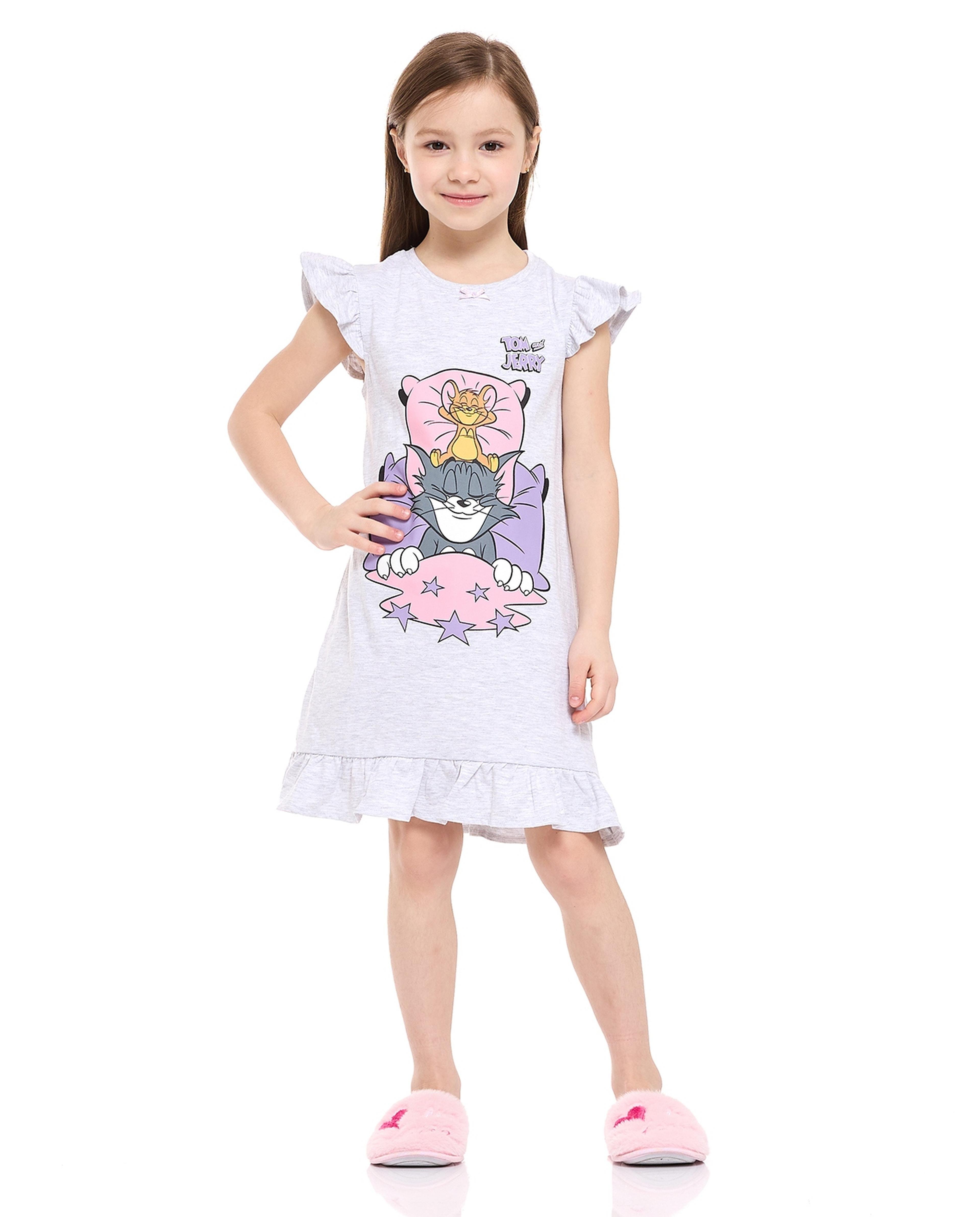 Pack of 2 Tom & Jerry Printed Nightdresses