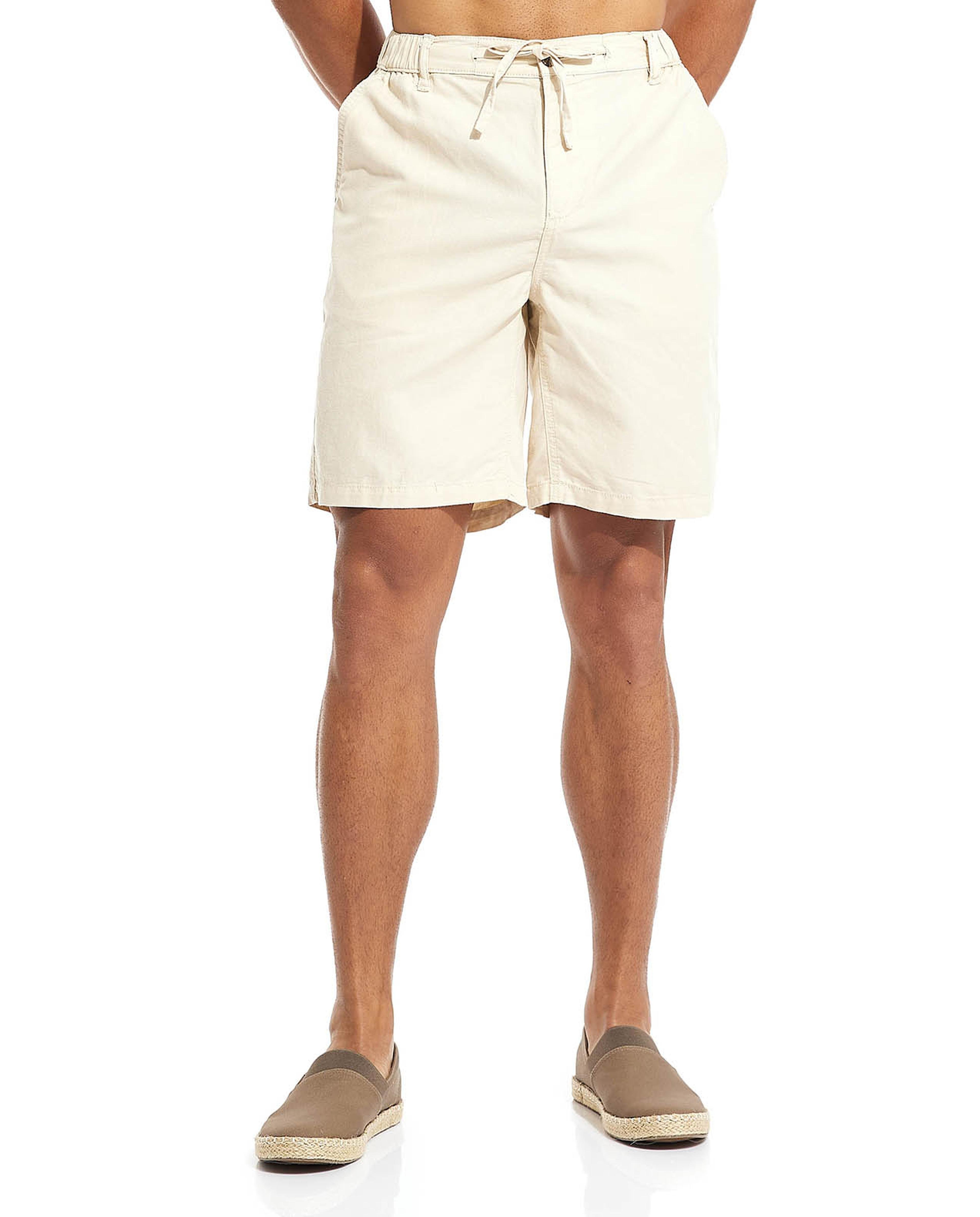 Solid Shorts with Elastic Waist