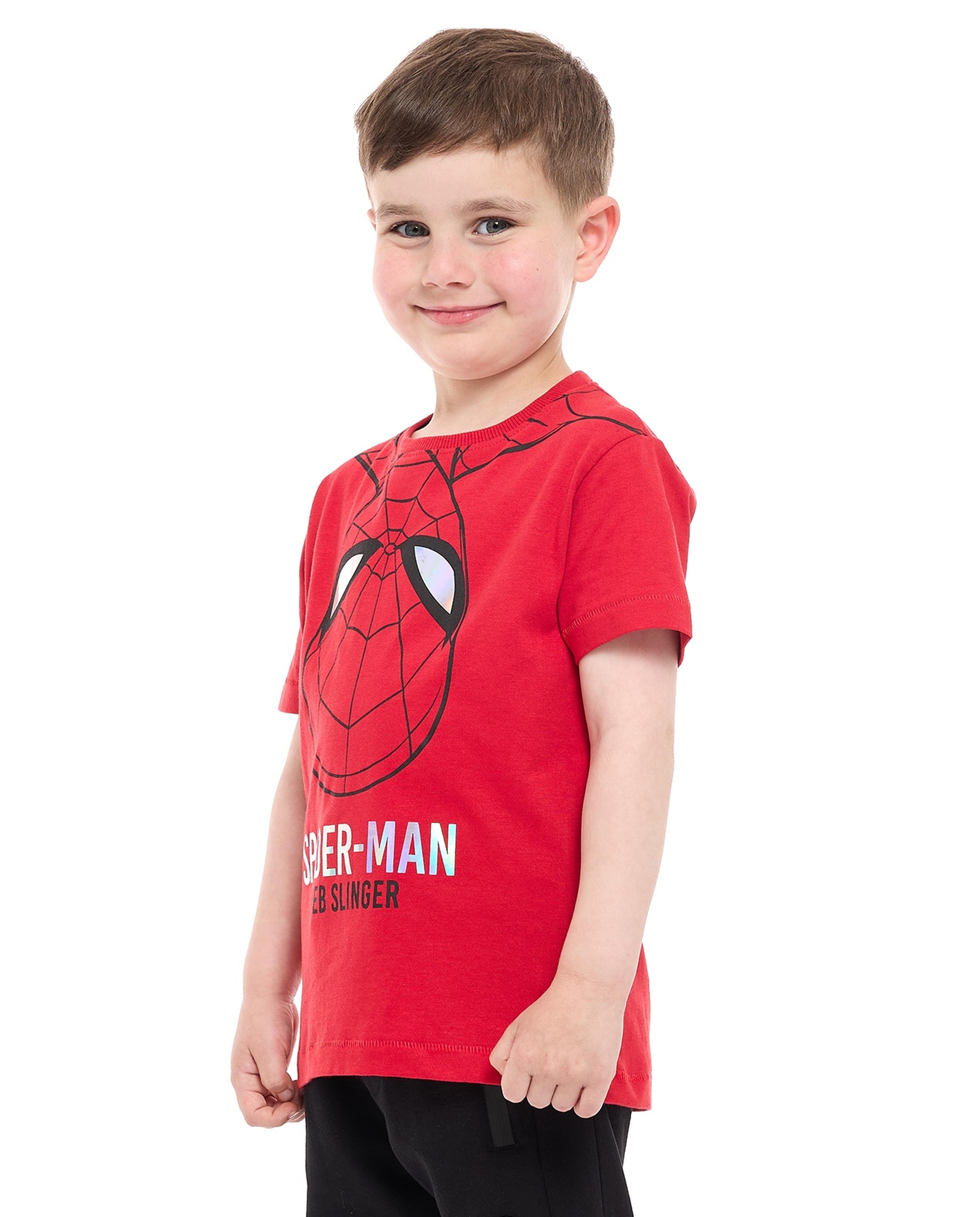 Spider-Man T-Shirt with Crew Neck and Short Sleeves