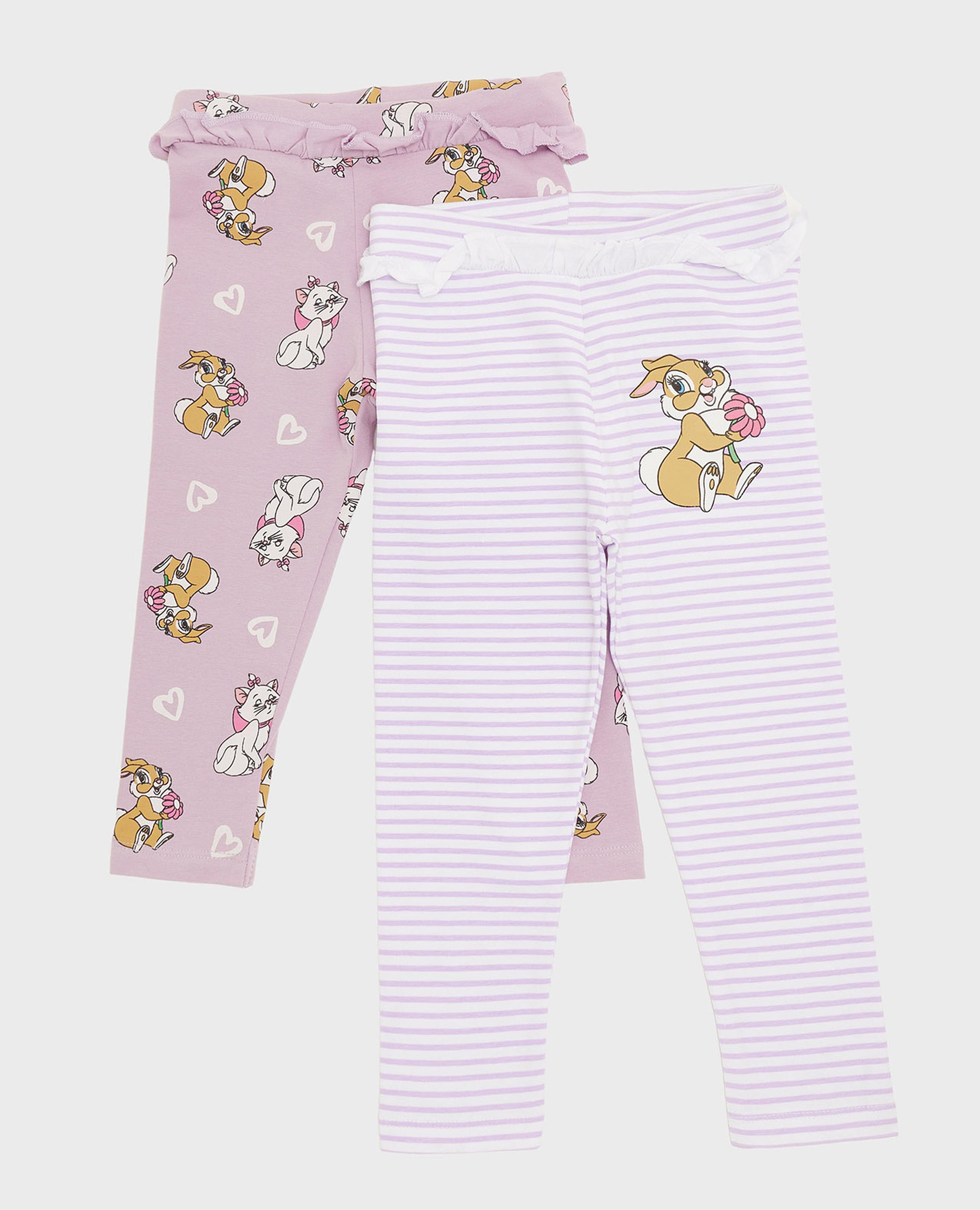 Pack of 2 Disney Printed Pants with Elastic Waist
