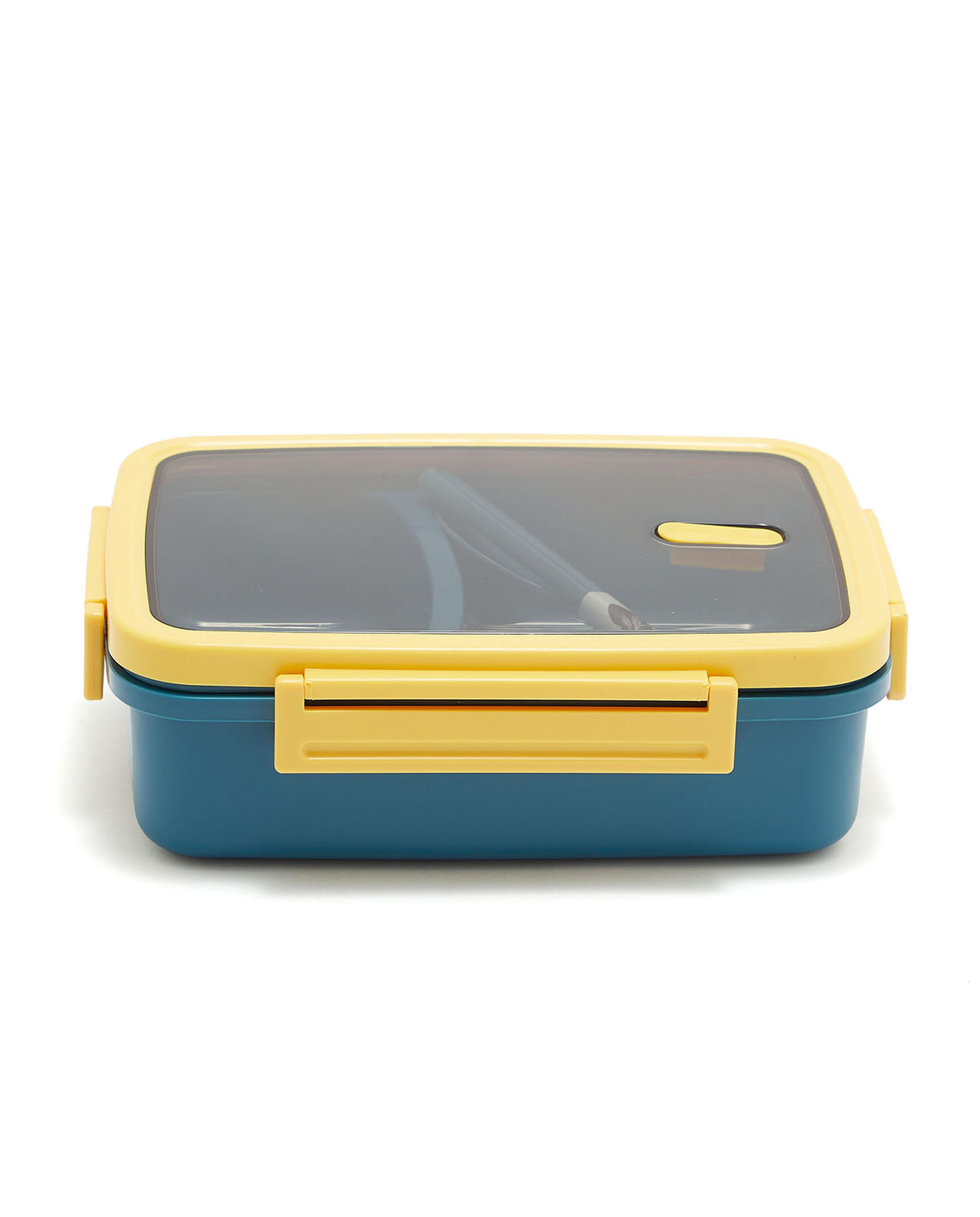 Compartment Lunch Box with Spoon and Chopsticks