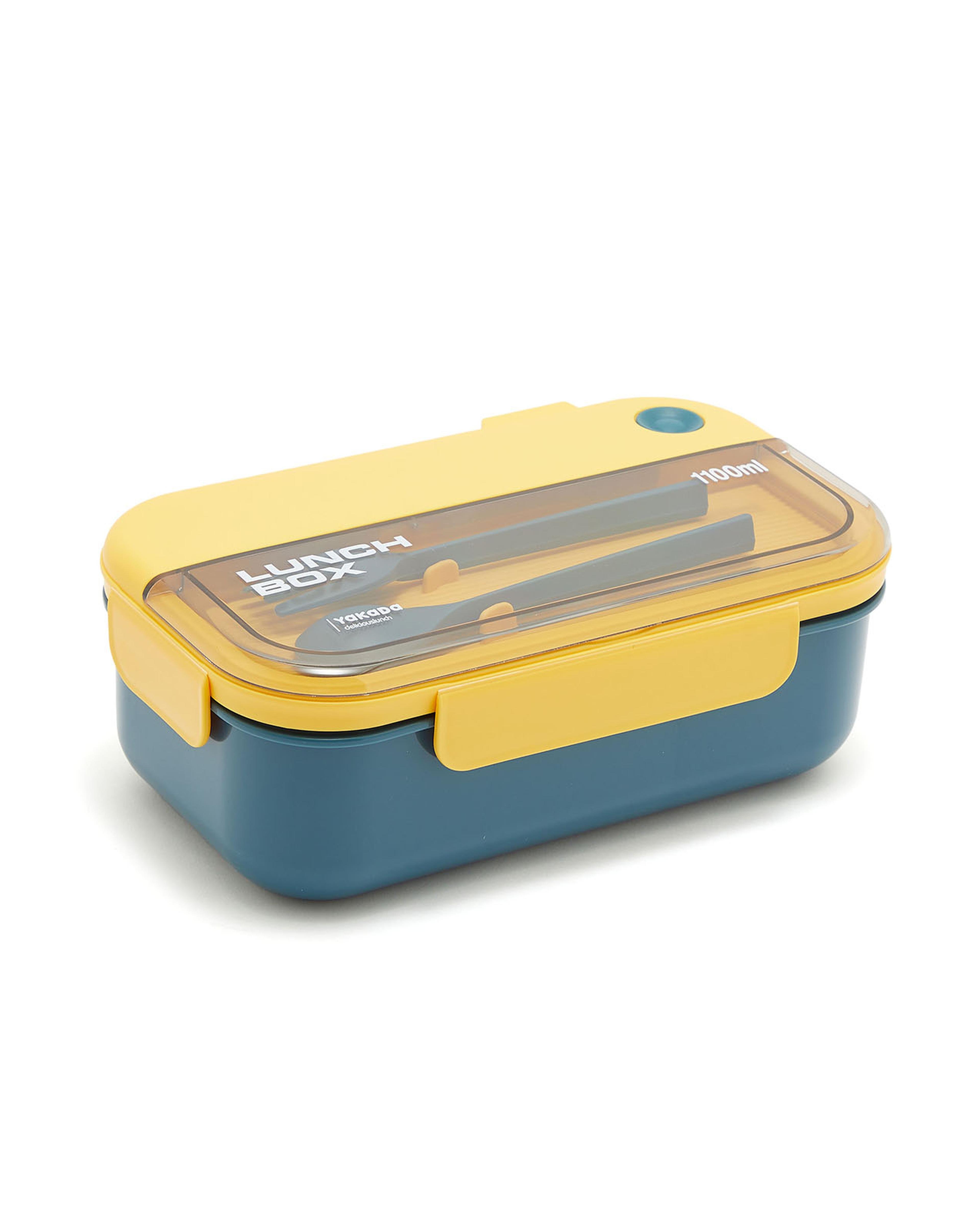 Compartment Lunch Box with Spoon and Fork