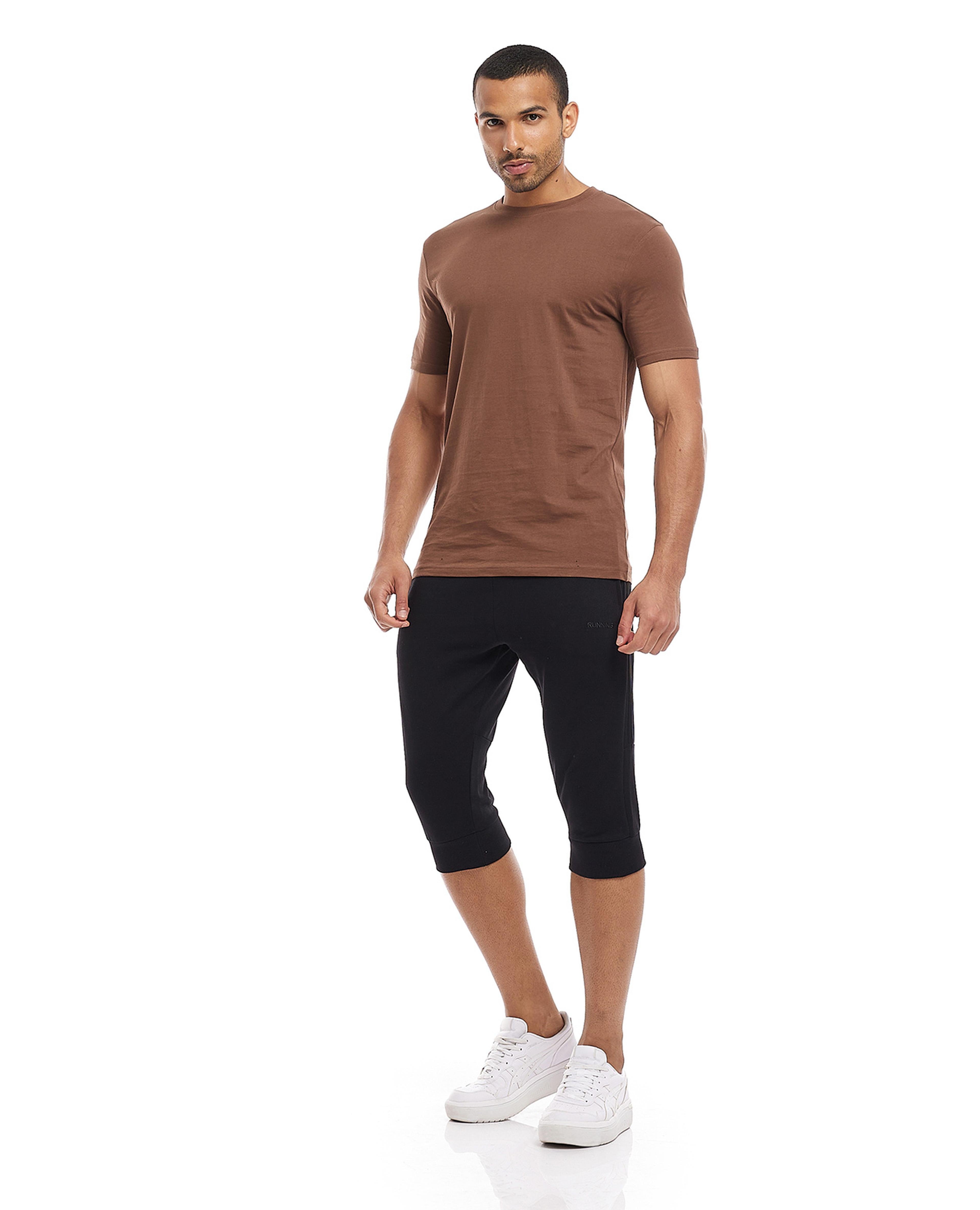 Solid Capris with Drawstring Waist