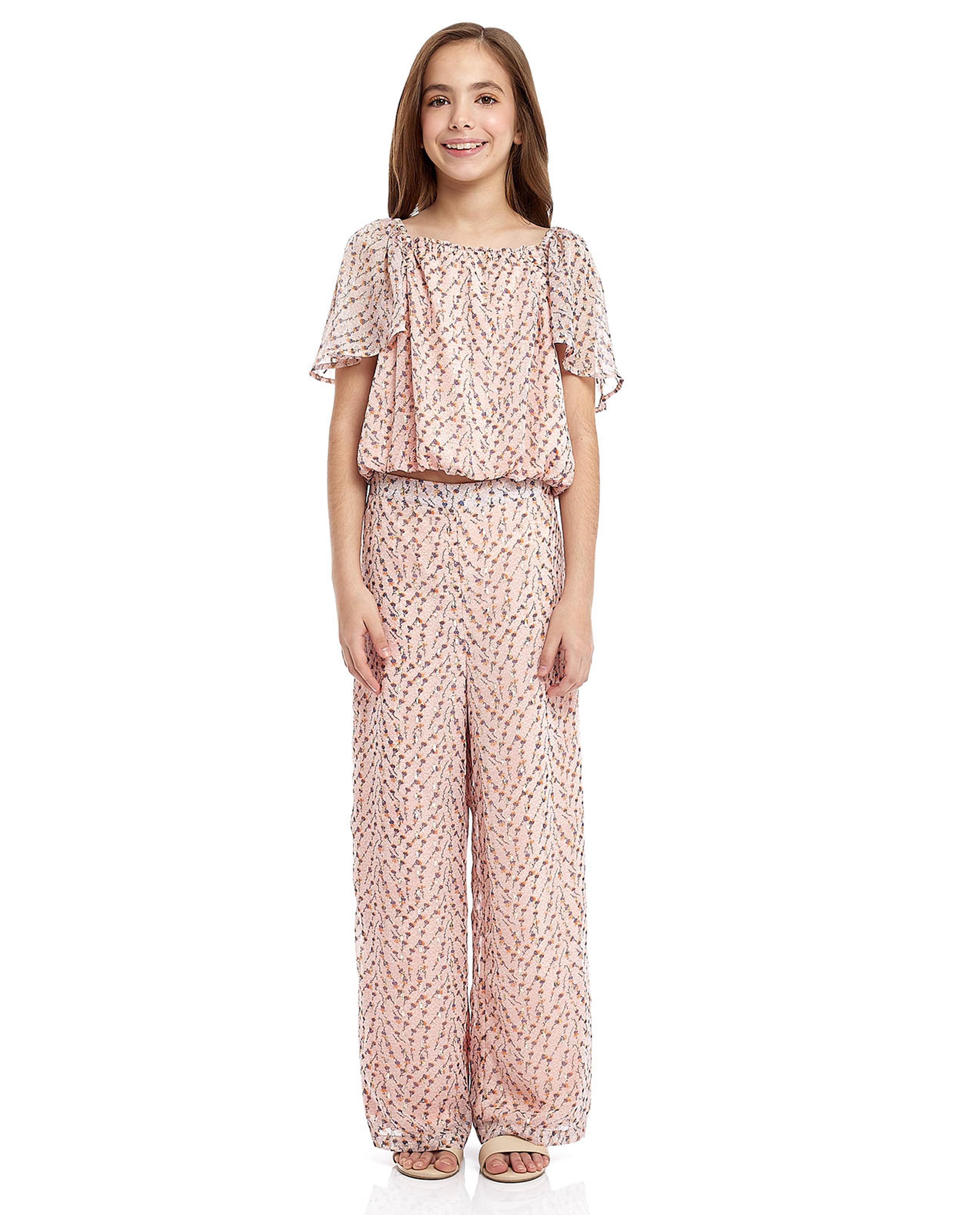 Printed Top and Trouser Set