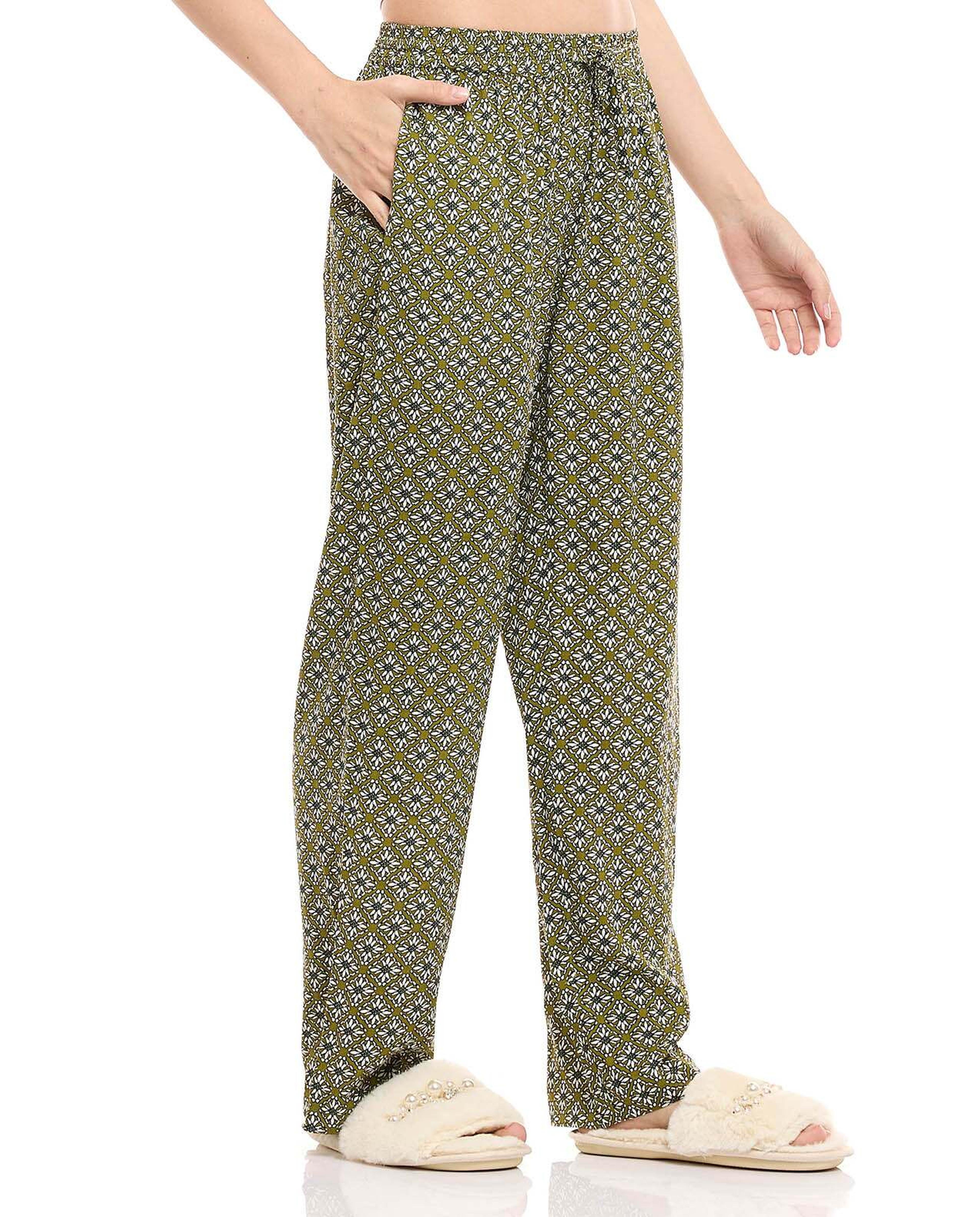 Patterned Pyjama Bottom with Drawstring Waist