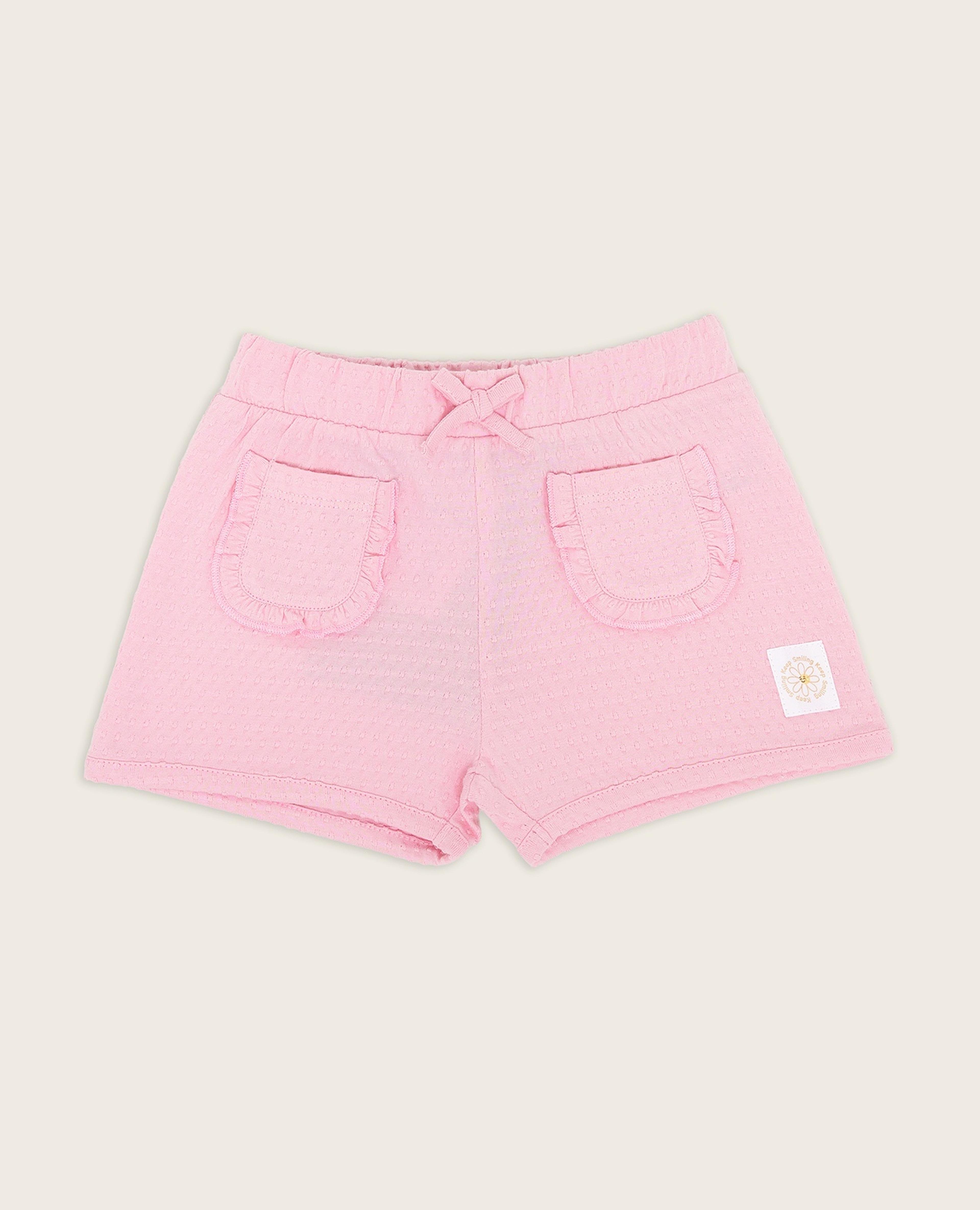 Textured Shorts with Elastic Waist