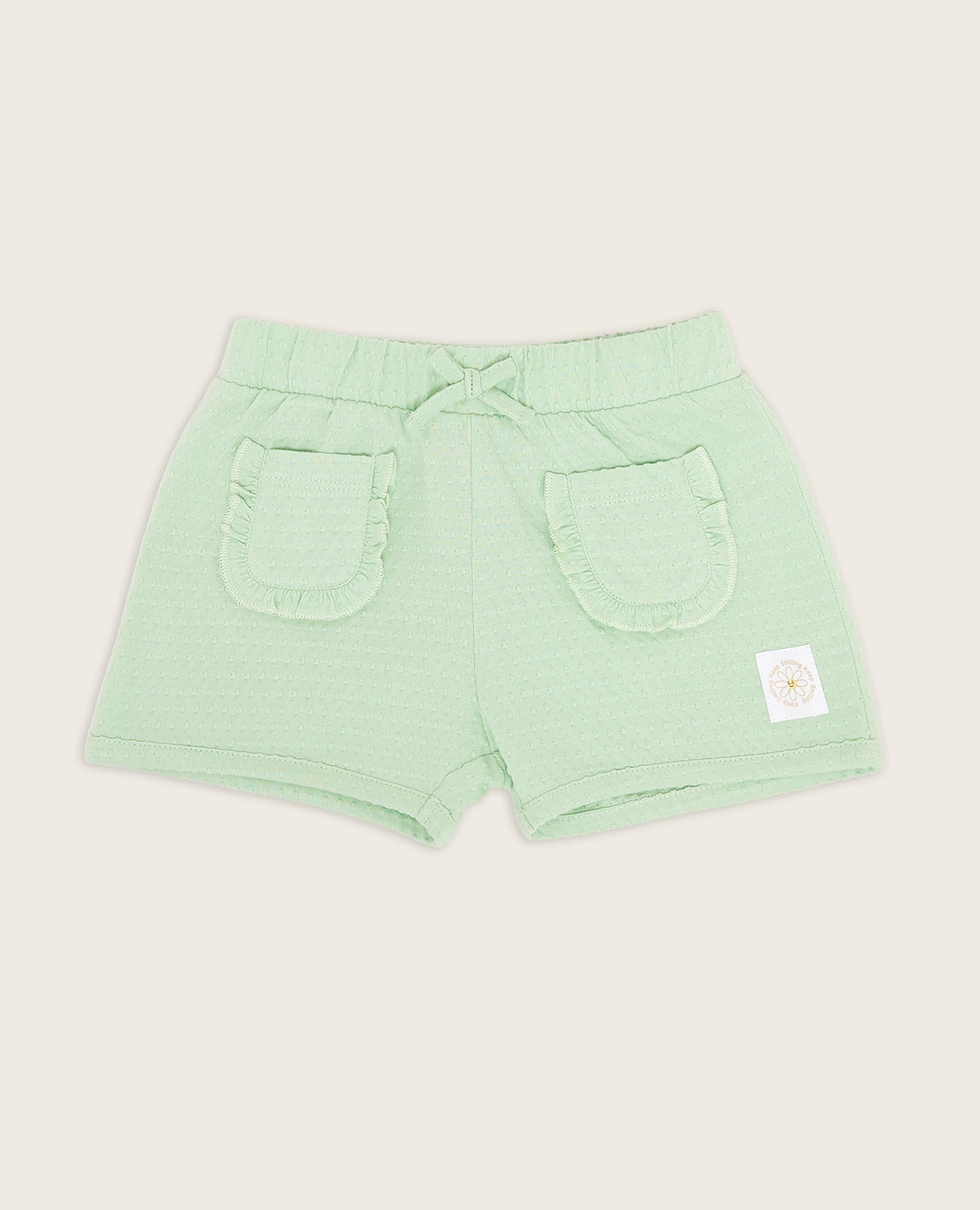 Textured Shorts with Elastic Waist