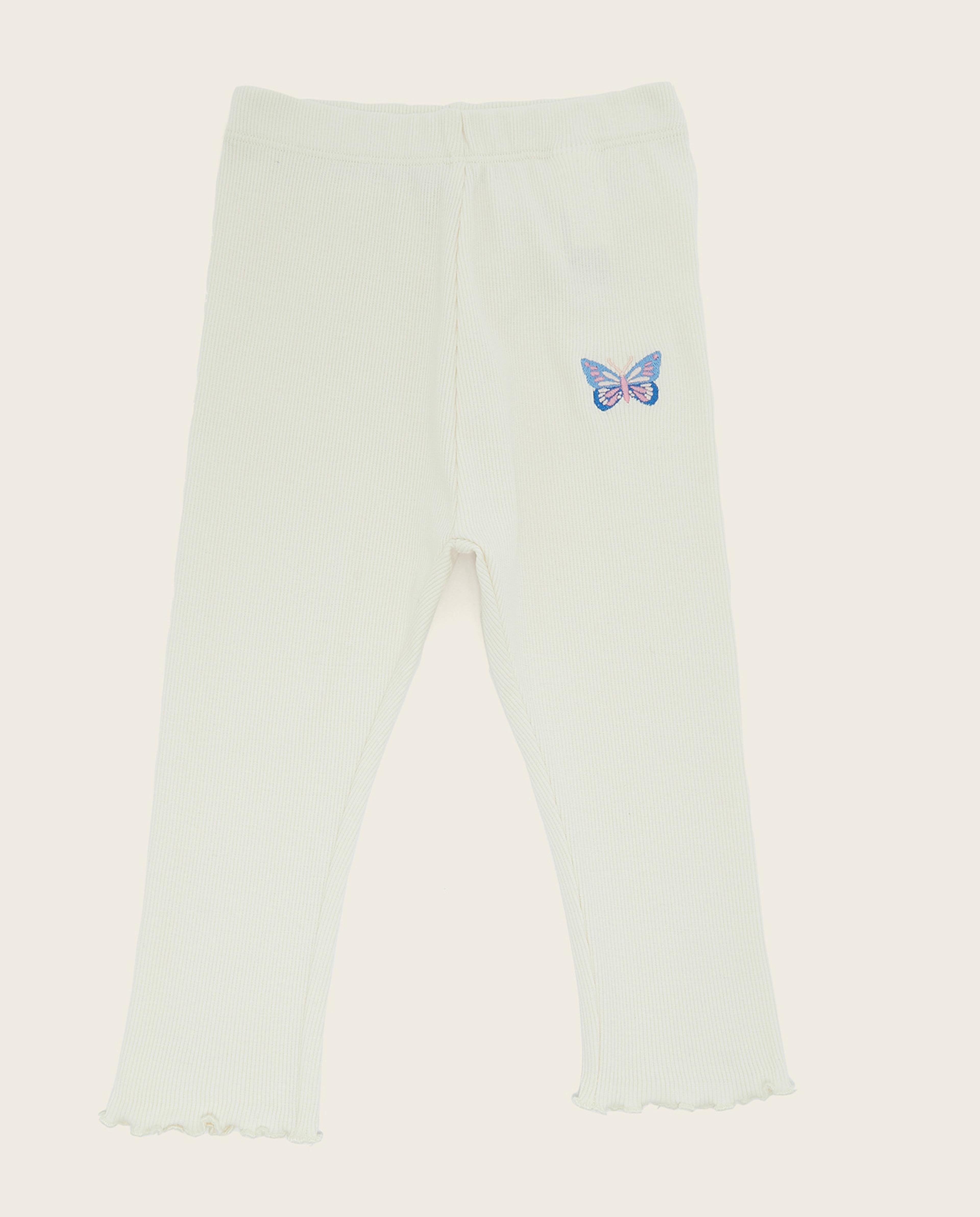 2 Pack Embroidery Detail Pants with Elastic Waist