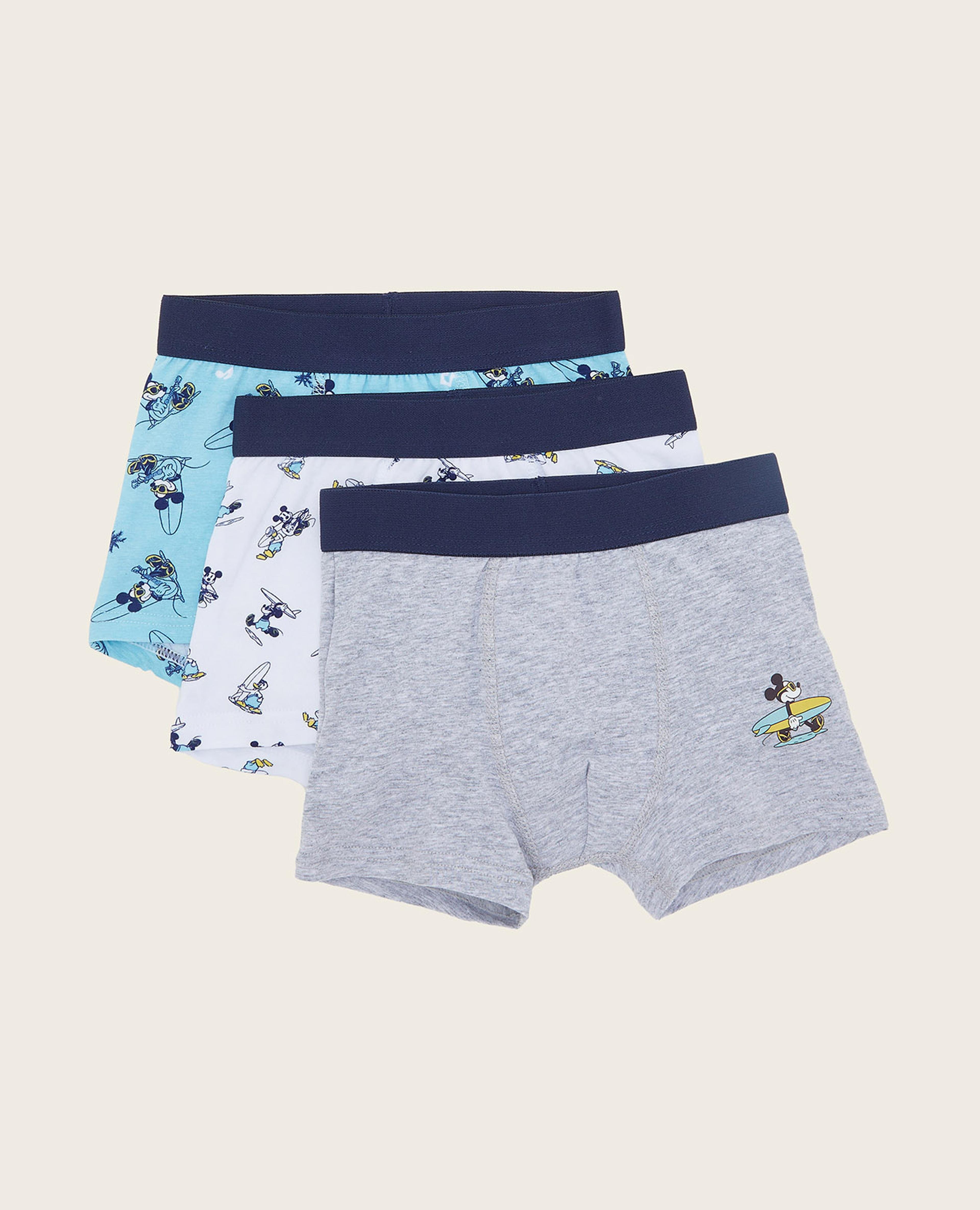 3 Pack Mickey Mouse Print Trunks