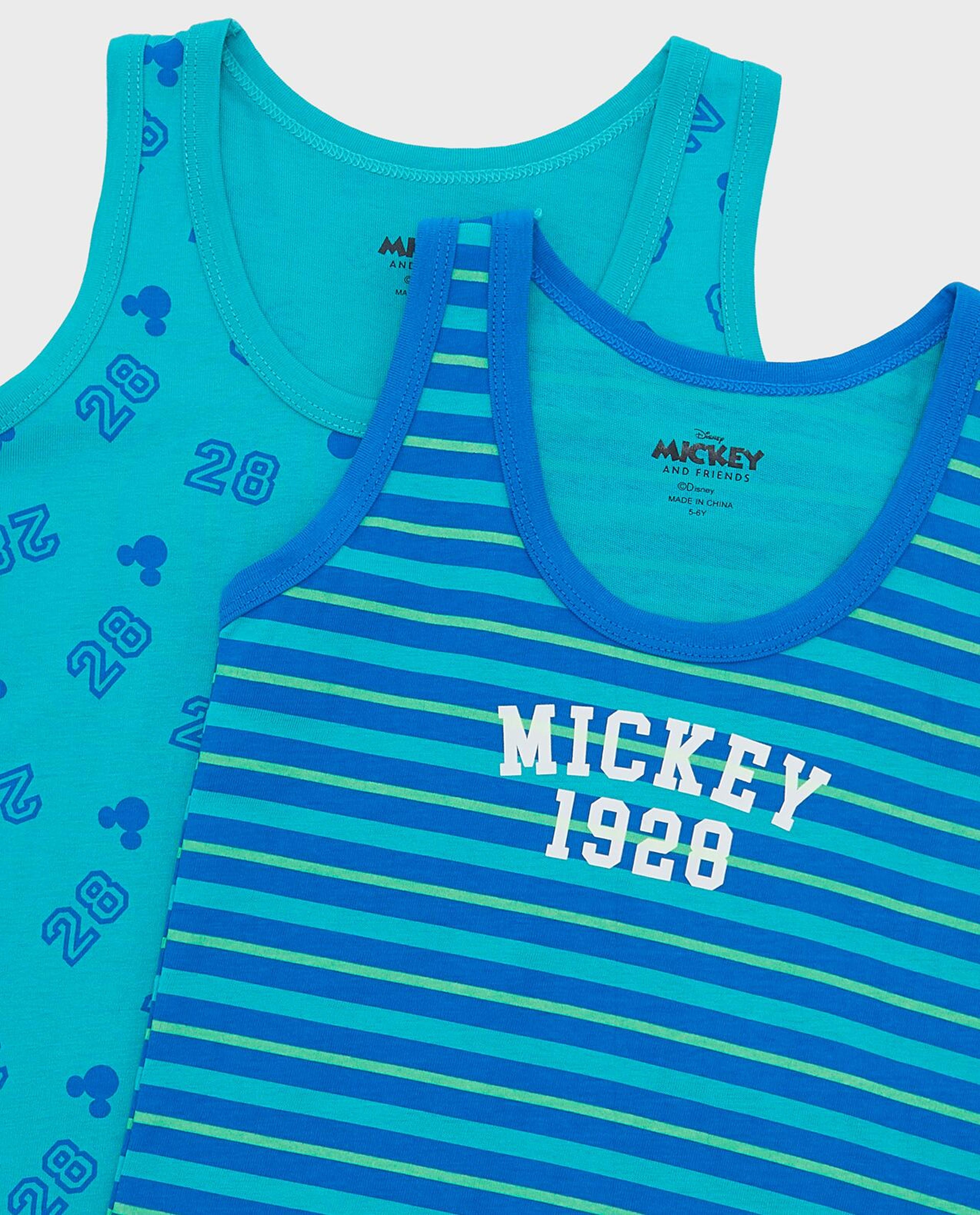 2 Pack Mickey Mouse Print Vests