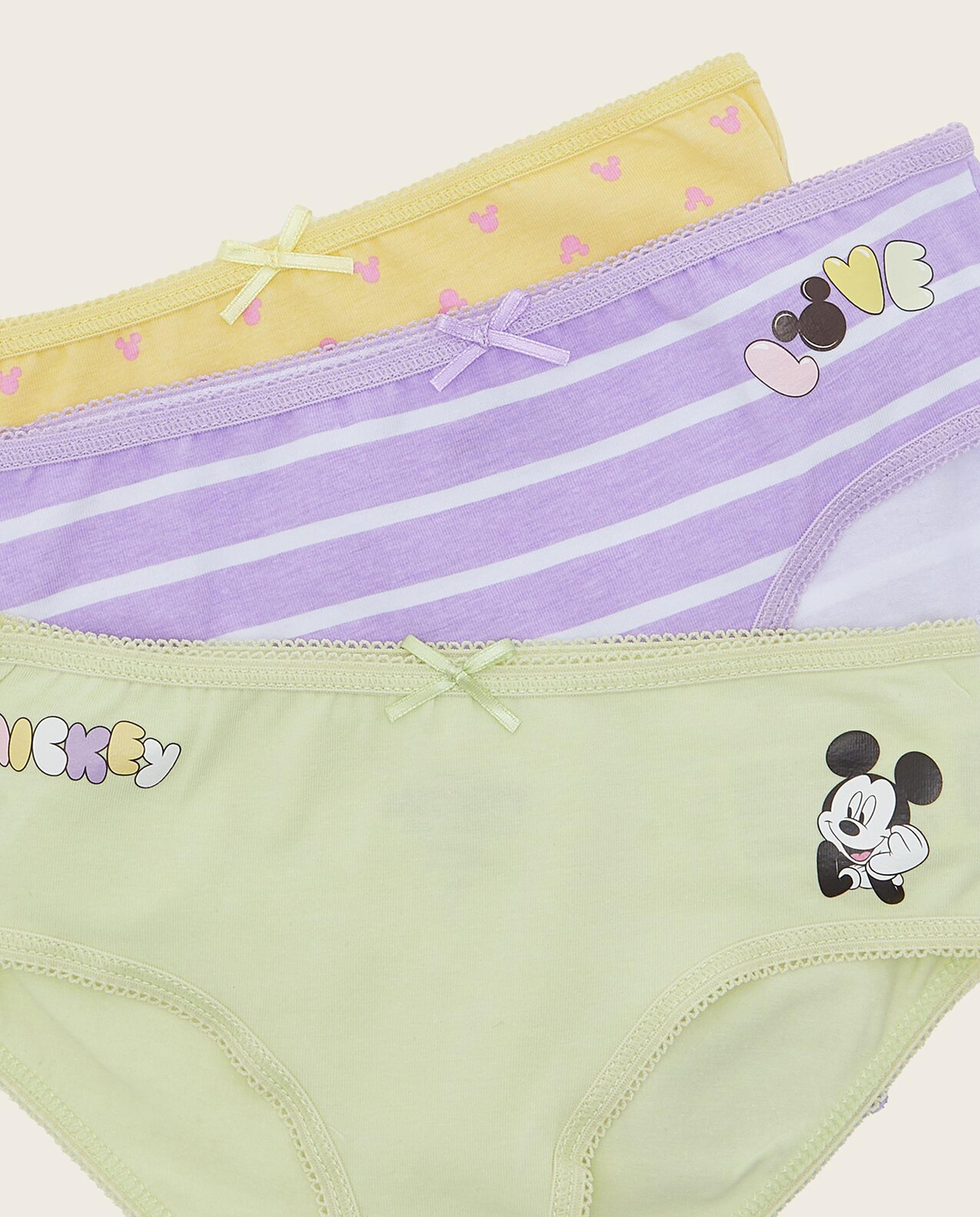 3 Pack Mickey Mouse Print Briefs